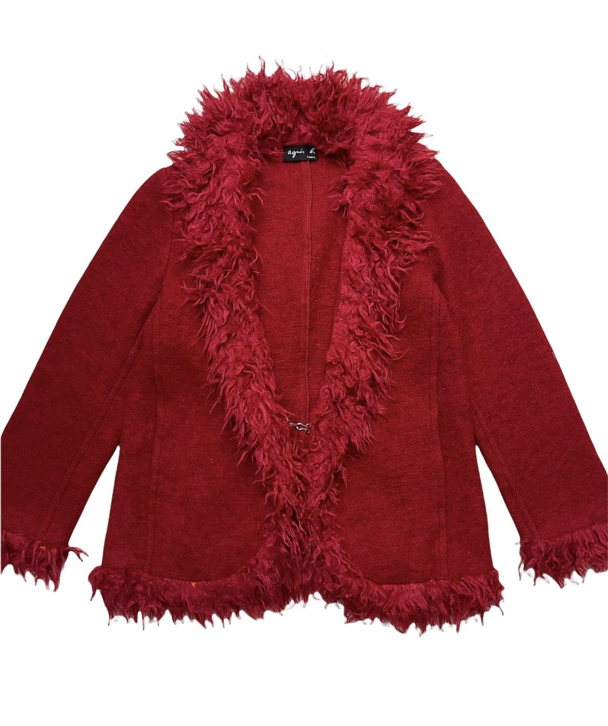 agnes b. Agnes.B Luxury Fringe Wool Coat Jacket Size US M / EU 48-50 / 2 - 2 Thumbnail