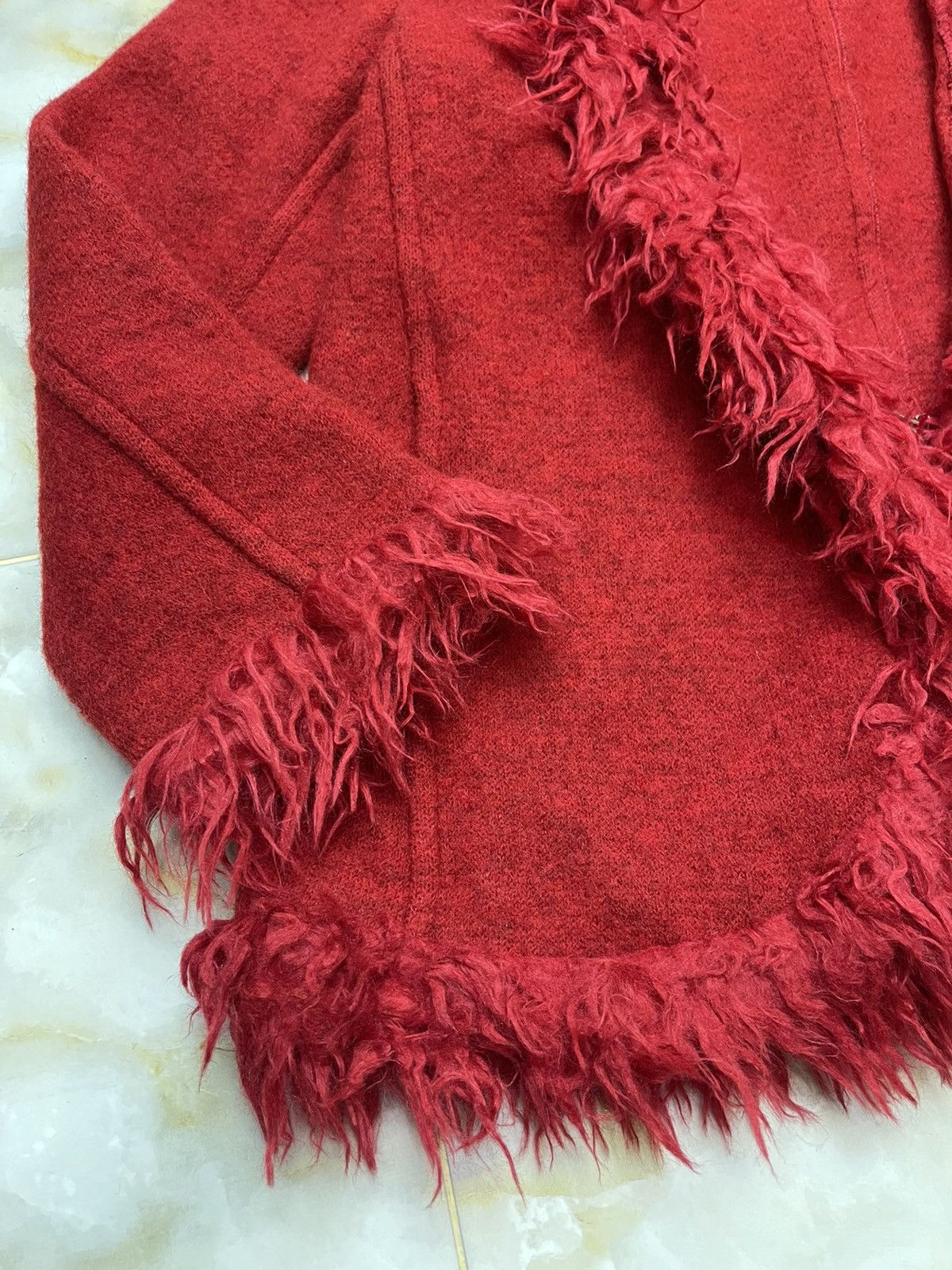 agnes b. Agnes.B Luxury Fringe Wool Coat Jacket Size US M / EU 48-50 / 2 - 12 Thumbnail
