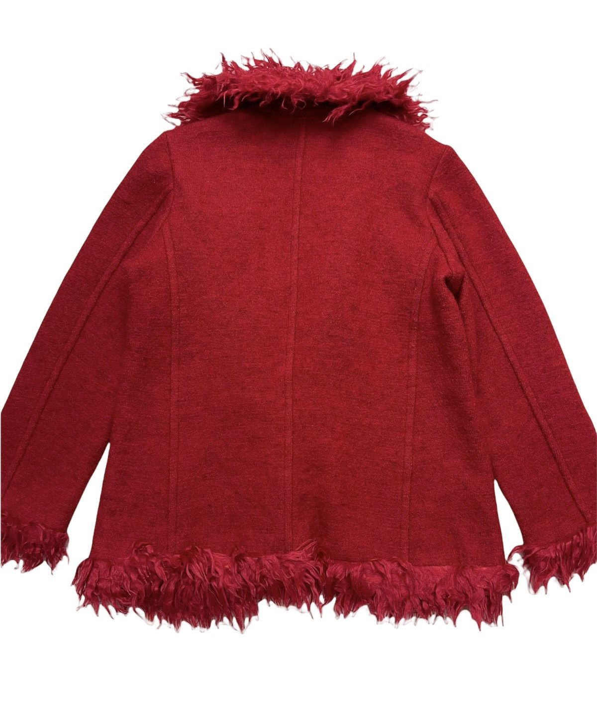 agnes b. Agnes.B Luxury Fringe Wool Coat Jacket Size US M / EU 48-50 / 2 - 5 Thumbnail