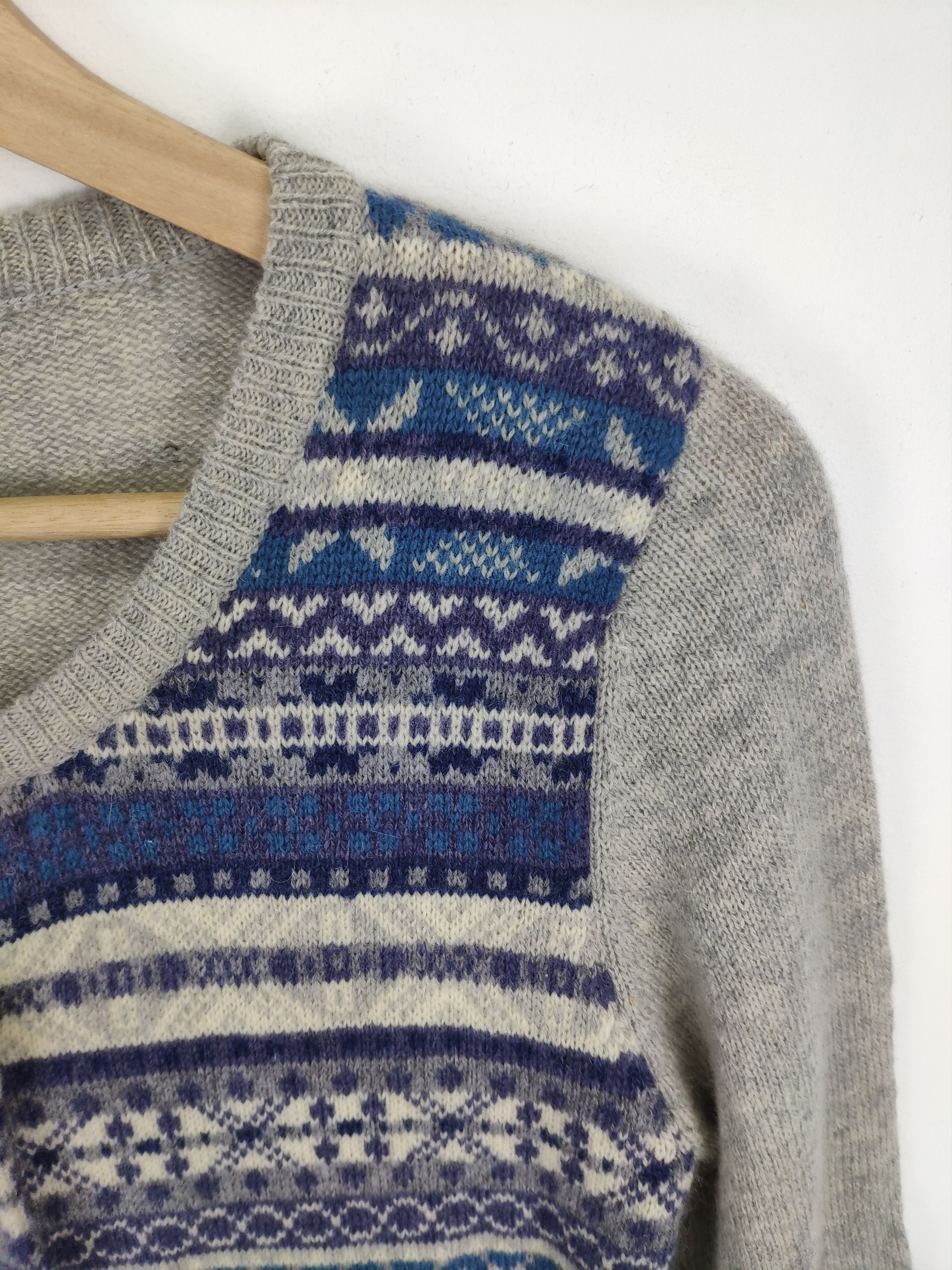 Aran Isles Knitwear × Japanese Brand Vintage Knit Cardigan Sweater Native Style Size XS / US 0-2 / IT 36-38 - 7 Thumbnail