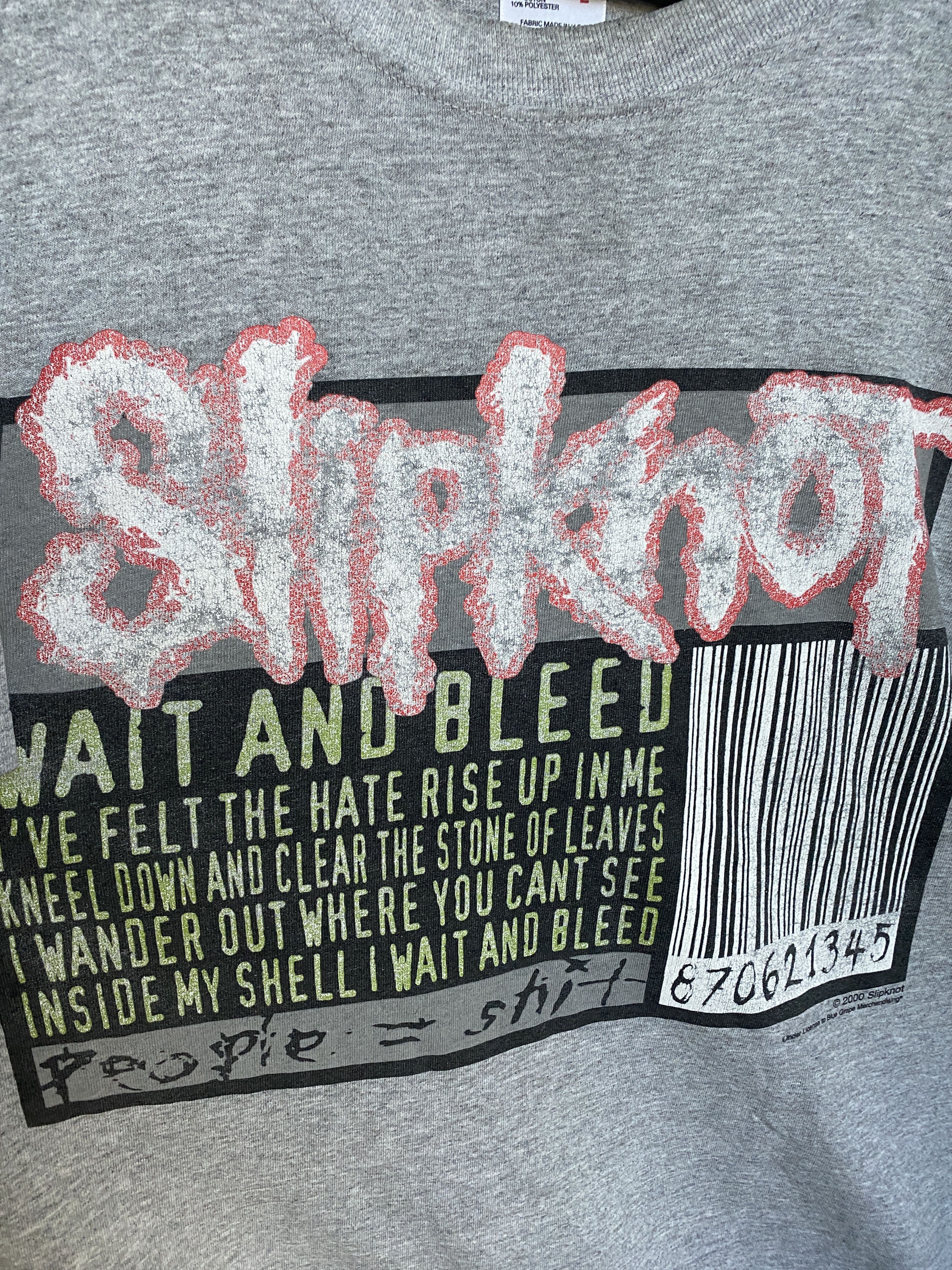 Band Tees × Slipknot 2000 SLIPKNOT T-shirt “Wait And Bleed” Metal Vintage Size US L / EU 52-54 / 3 - 3 Thumbnail
