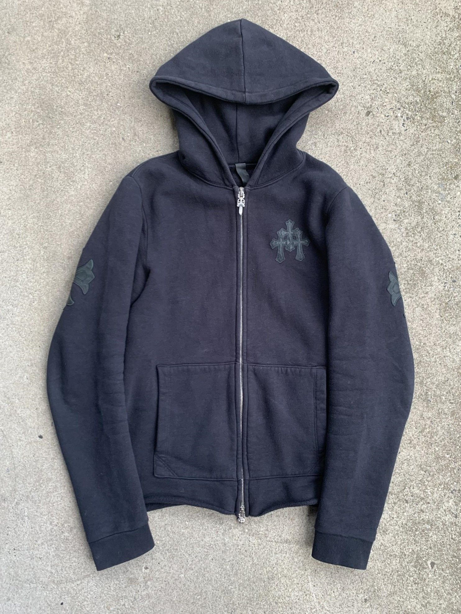 Chrome hearts leather online patch hoodie