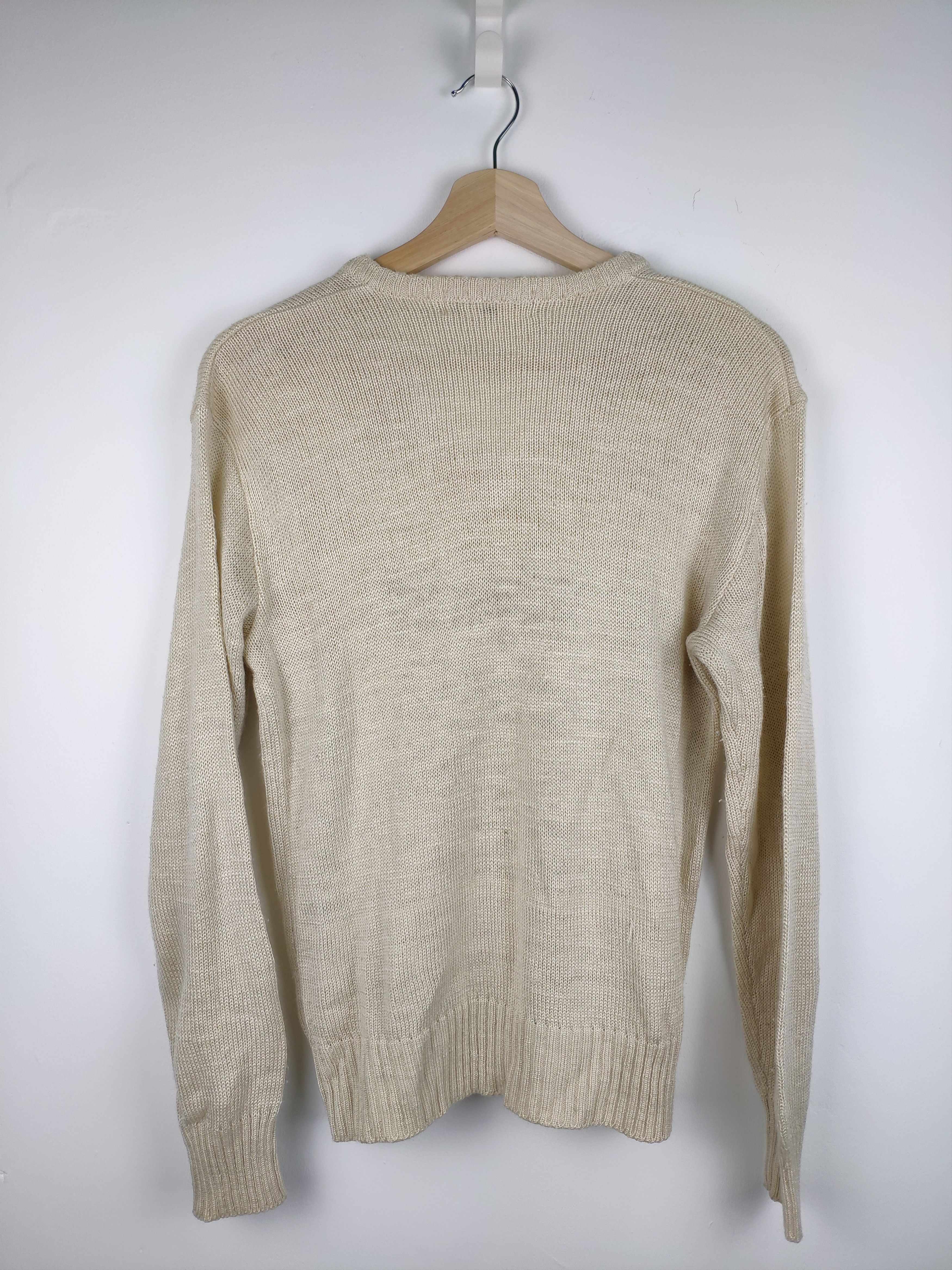 Designer × Japanese Brand × Vintage Christian Aujard Wool Knit Sweater V Neck Size S / US 4 / IT 40 - 6 Thumbnail