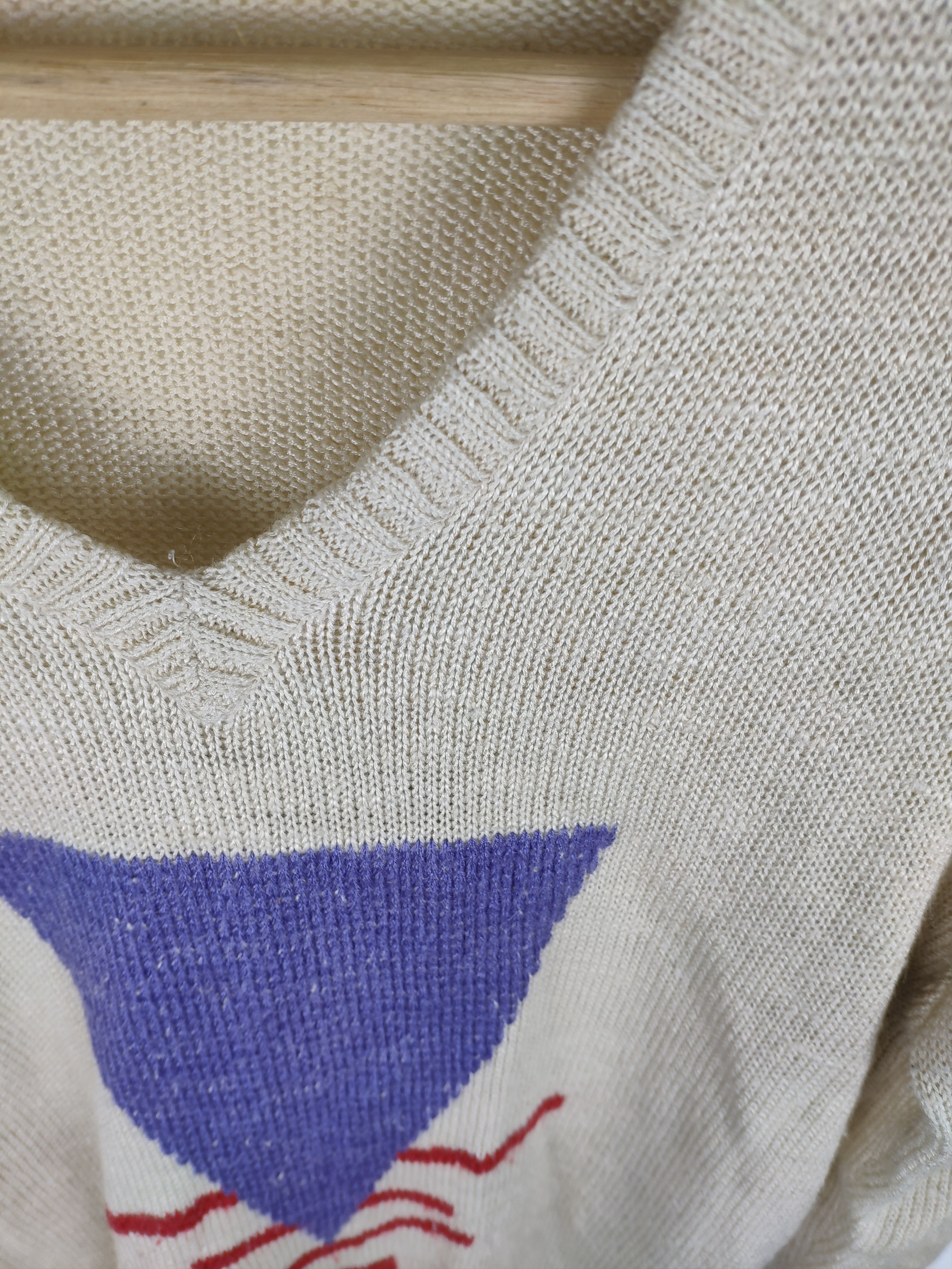 Designer × Japanese Brand × Vintage Christian Aujard Wool Knit Sweater V Neck Size S / US 4 / IT 40 - 3 Thumbnail