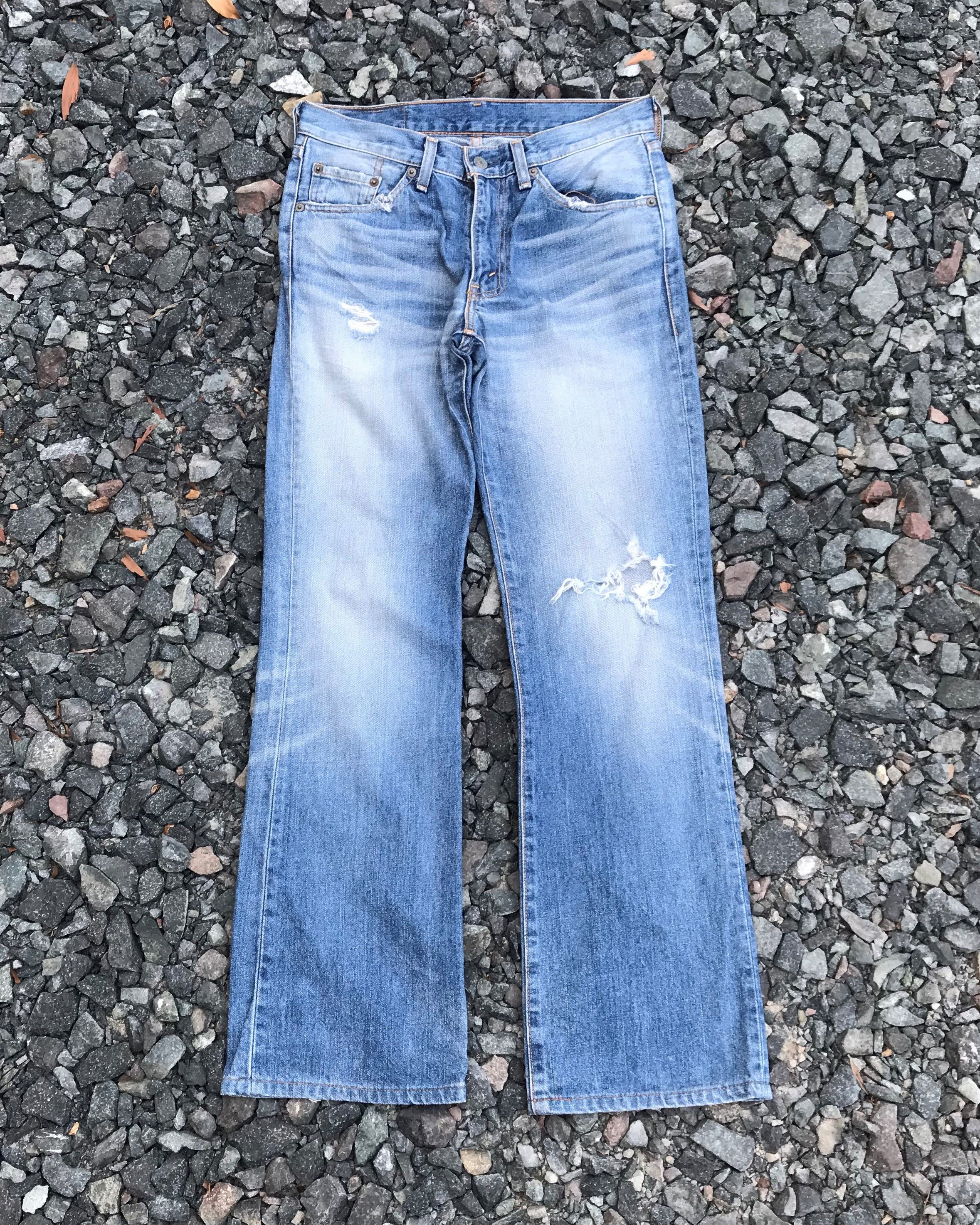 Levi's RARE Vintage Levis 517 FLARED distressed double pocket l Size US 29 - 2 Thumbnail