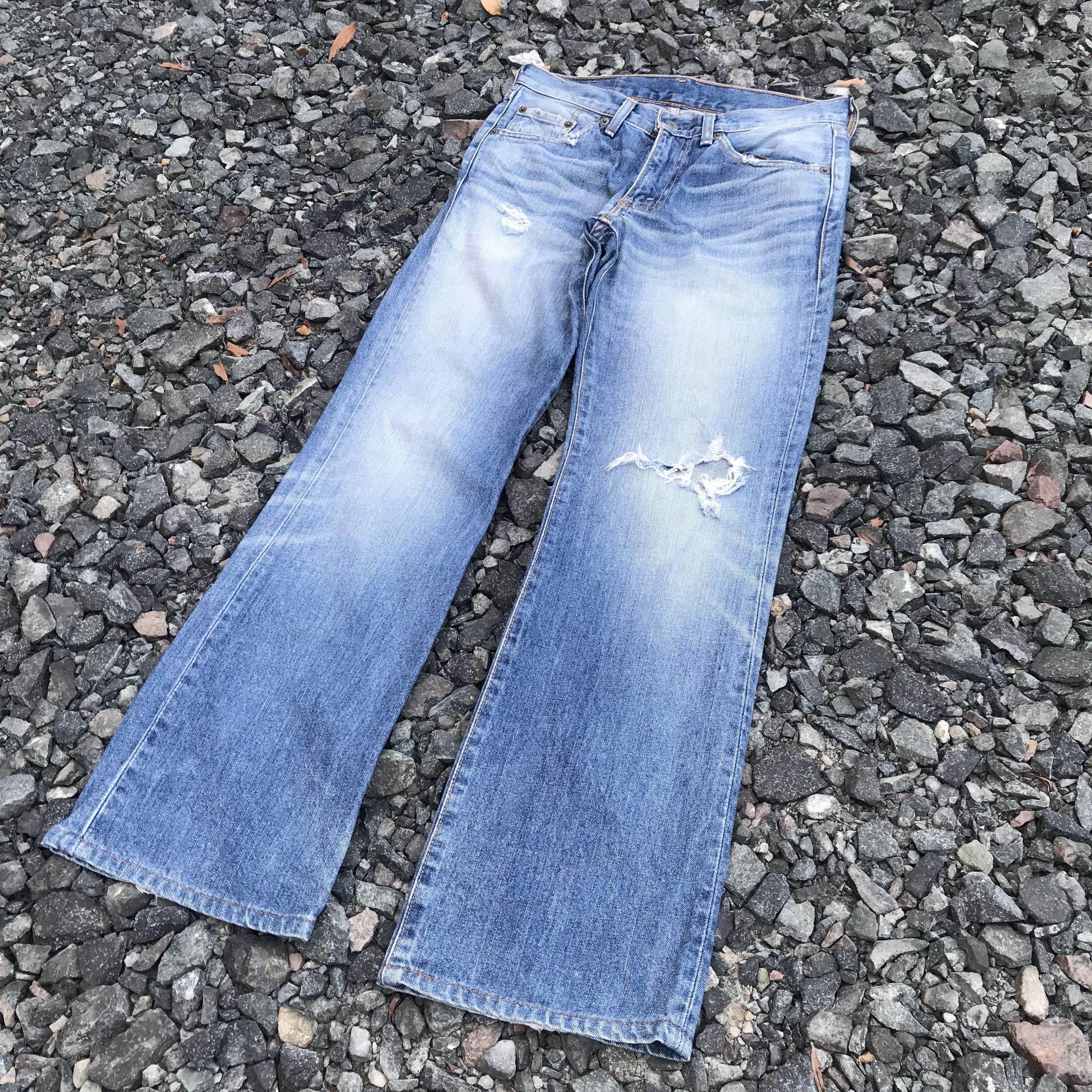 Levi's RARE Vintage Levis 517 FLARED distressed double pocket l Size US 29 - 3 Thumbnail
