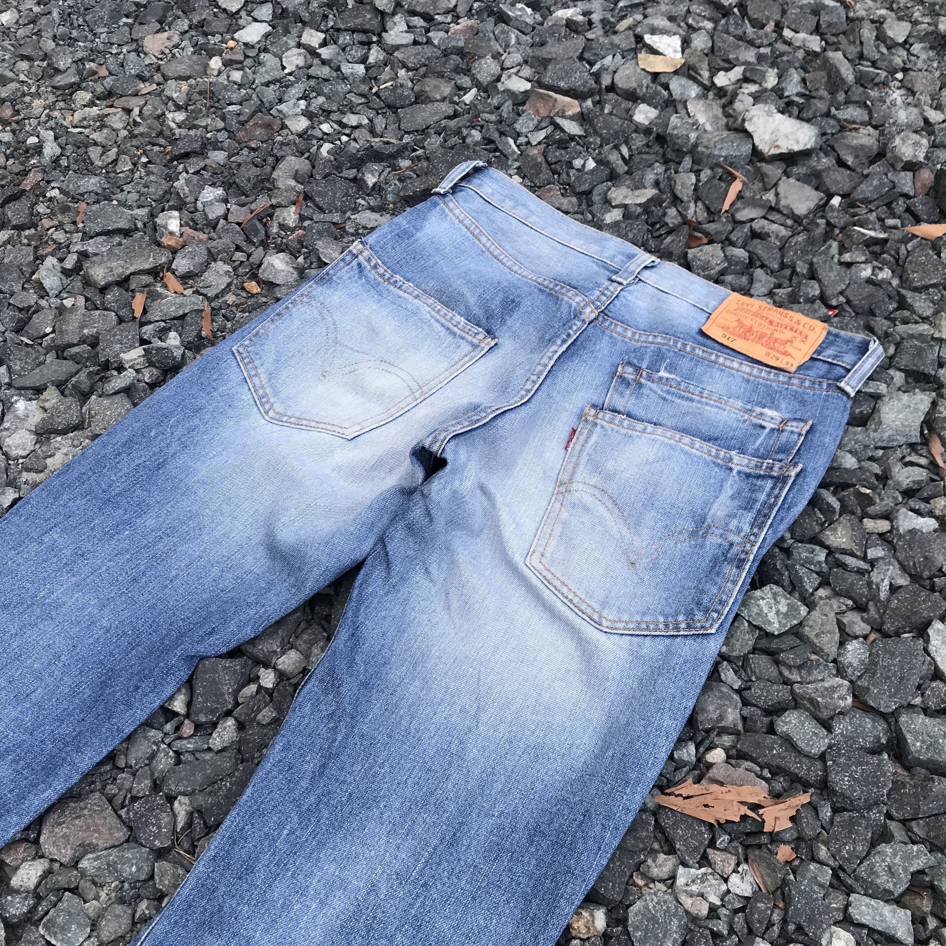 Levi's RARE Vintage Levis 517 FLARED distressed double pocket l Size US 29 - 1 Thumbnail
