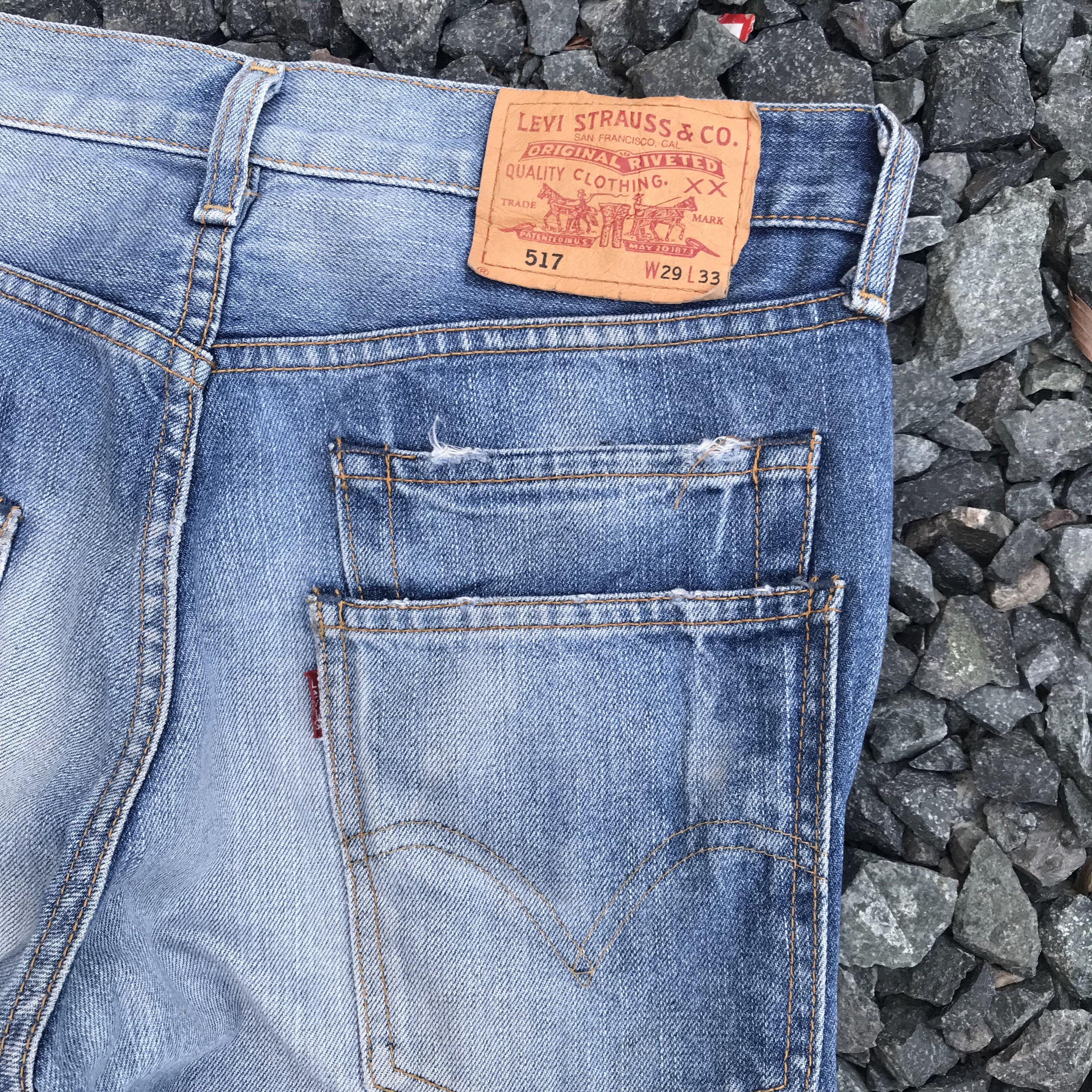 Levi's RARE Vintage Levis 517 FLARED distressed double pocket l Size US 29 - 11 Thumbnail