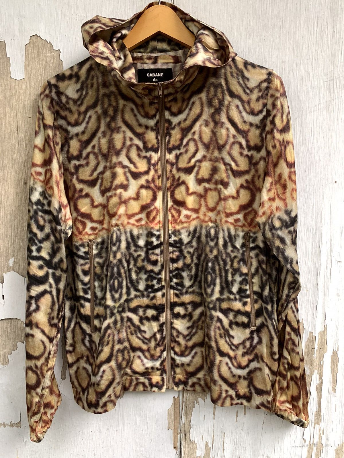 image of If Six Was Nine x Le Grande Bleu L G B Cabane De Zucca Mesh Full Printed Jaguar With Hoodie in Brow