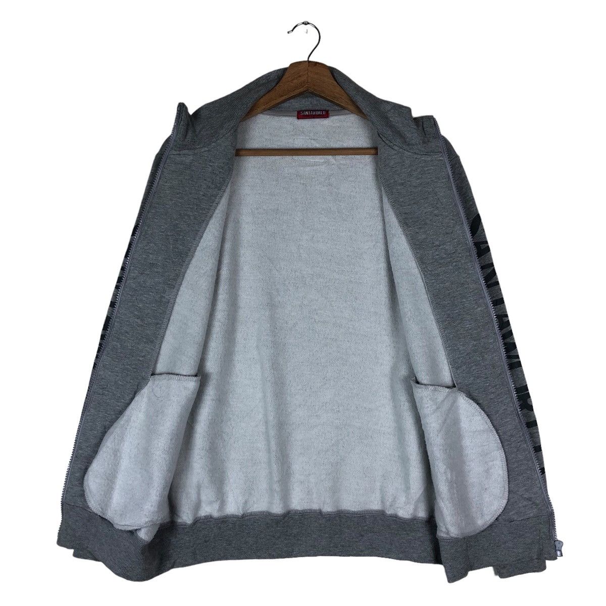 Santa Cruz Skateboards Vintage Y2K Santa World Sleeve Spellout Zip Up Sweatshirt Size US M / EU 48-50 / 2 - 8 Thumbnail