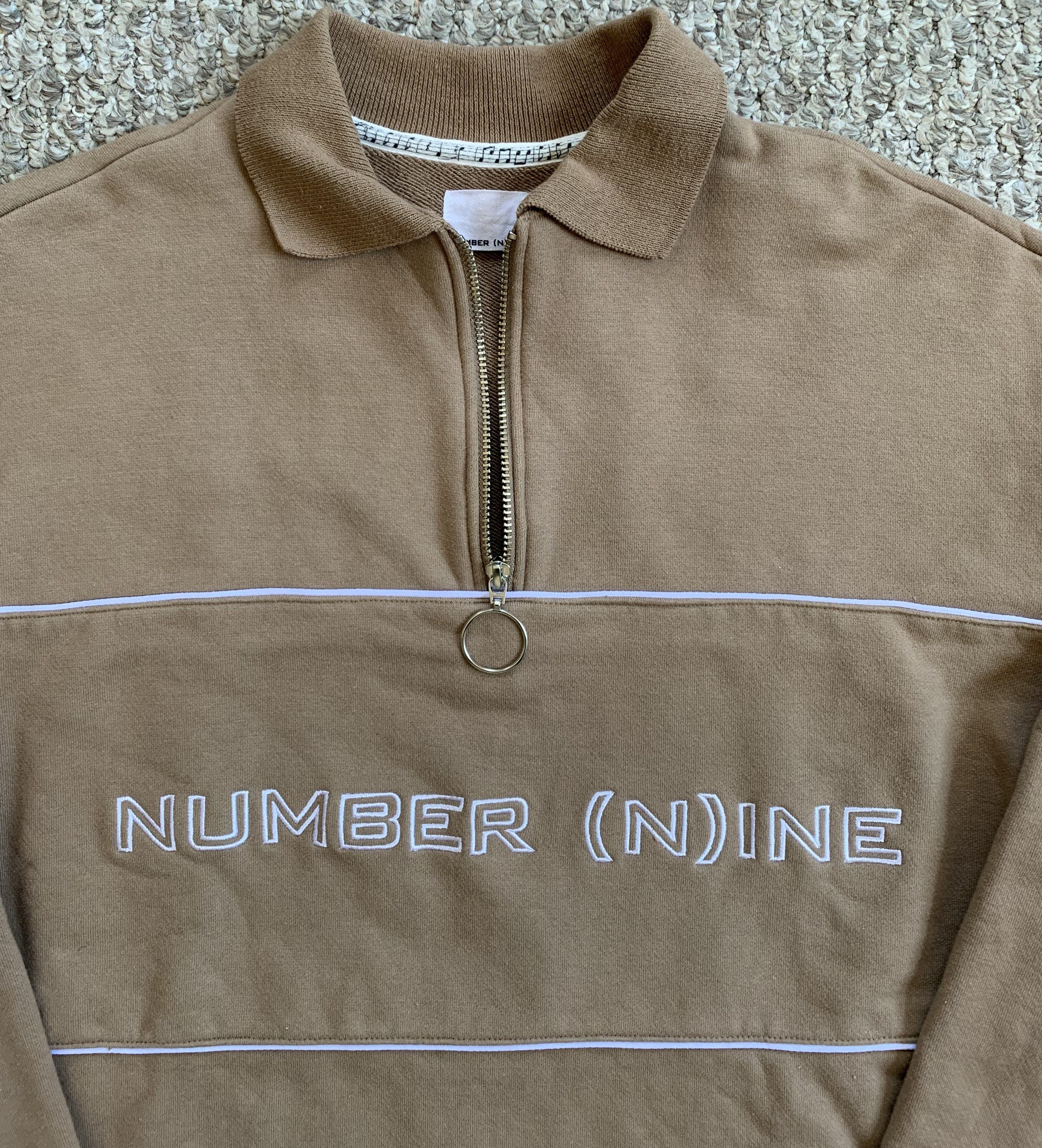 Number (N)ine Number (N)ine Logo Quarter Zip Sweatshirt Size US L / EU 52-54 / 3 - 2 Thumbnail