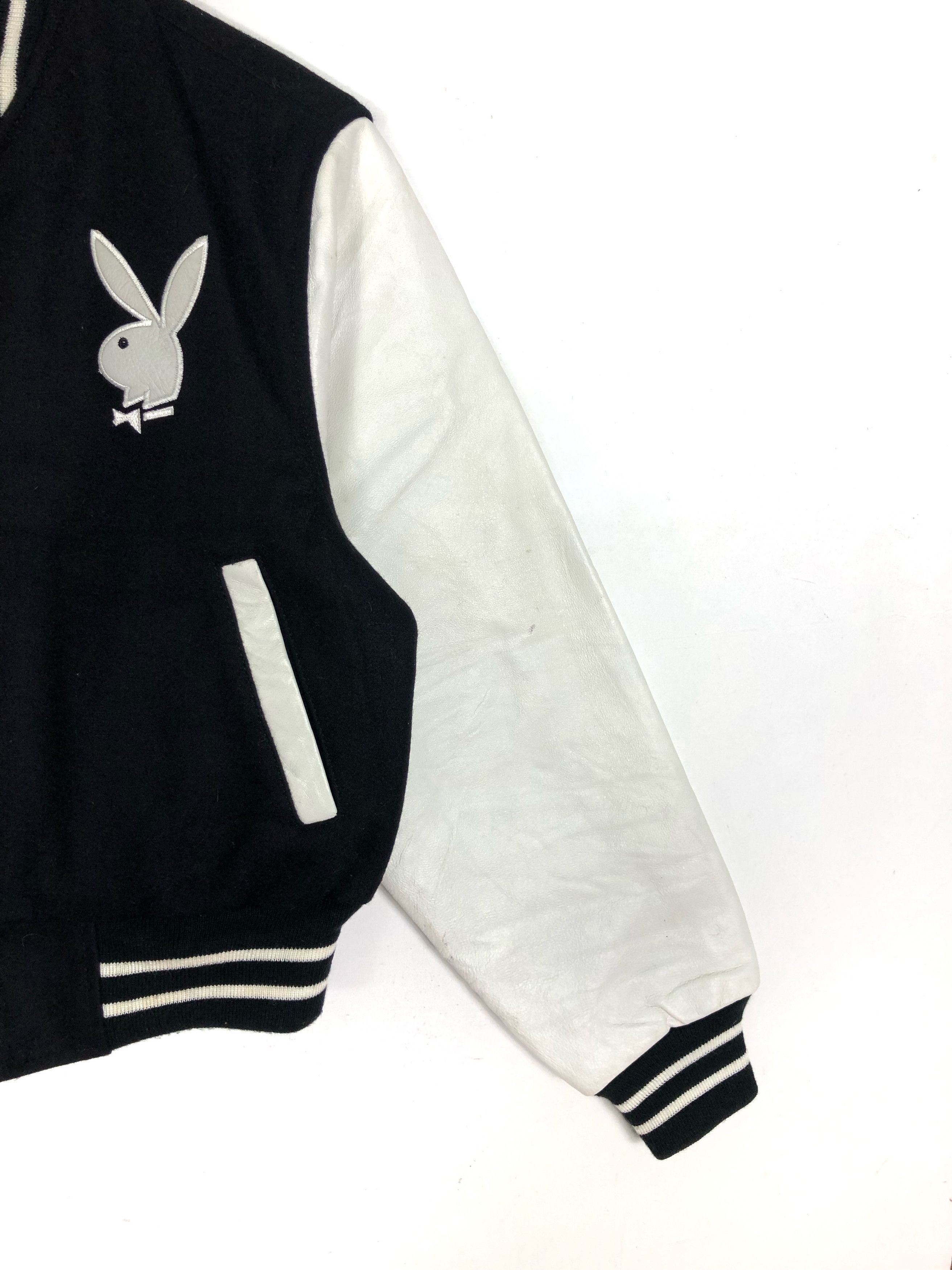Playboy × Vintage RARE🔥VINTAGE PLAYBOY REVERSIBLE VARSITY JACKET Size XS / US 0-2 / IT 36-38 - 7 Thumbnail