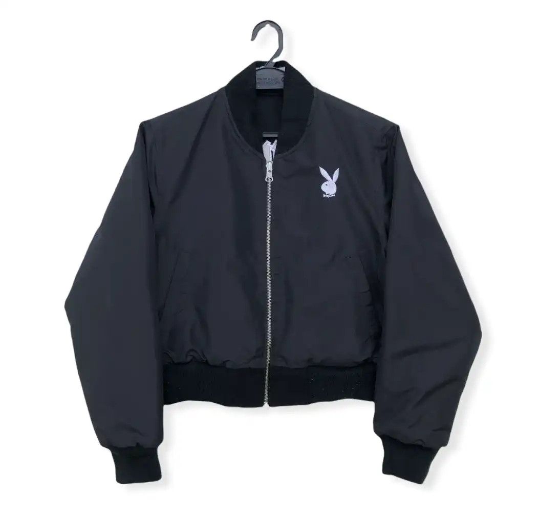 Playboy × Vintage RARE🔥VINTAGE PLAYBOY REVERSIBLE VARSITY JACKET Size XS / US 0-2 / IT 36-38 - 4 Thumbnail