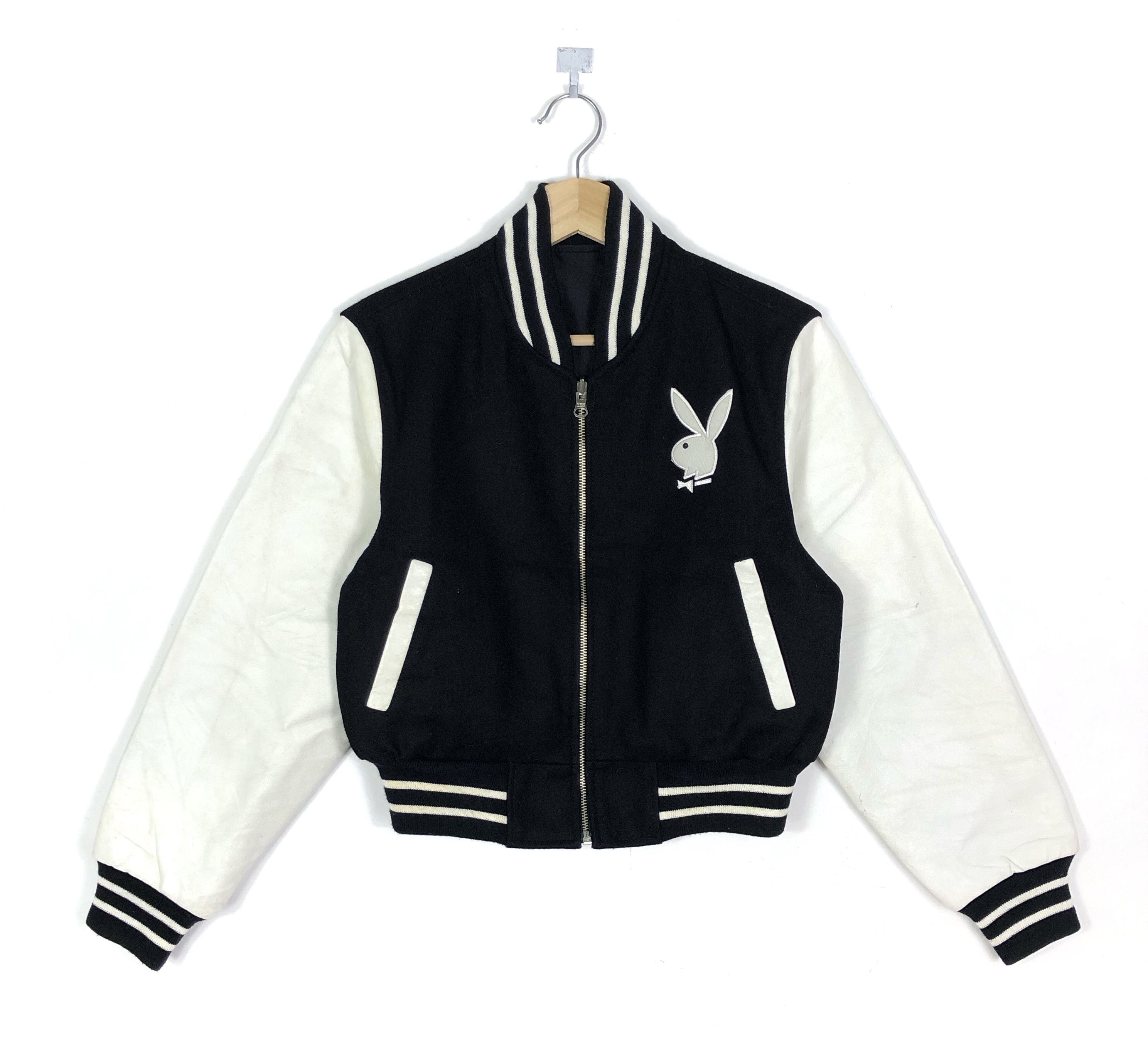 Playboy × Vintage RARE🔥VINTAGE PLAYBOY REVERSIBLE VARSITY JACKET Size XS / US 0-2 / IT 36-38 - 3 Thumbnail