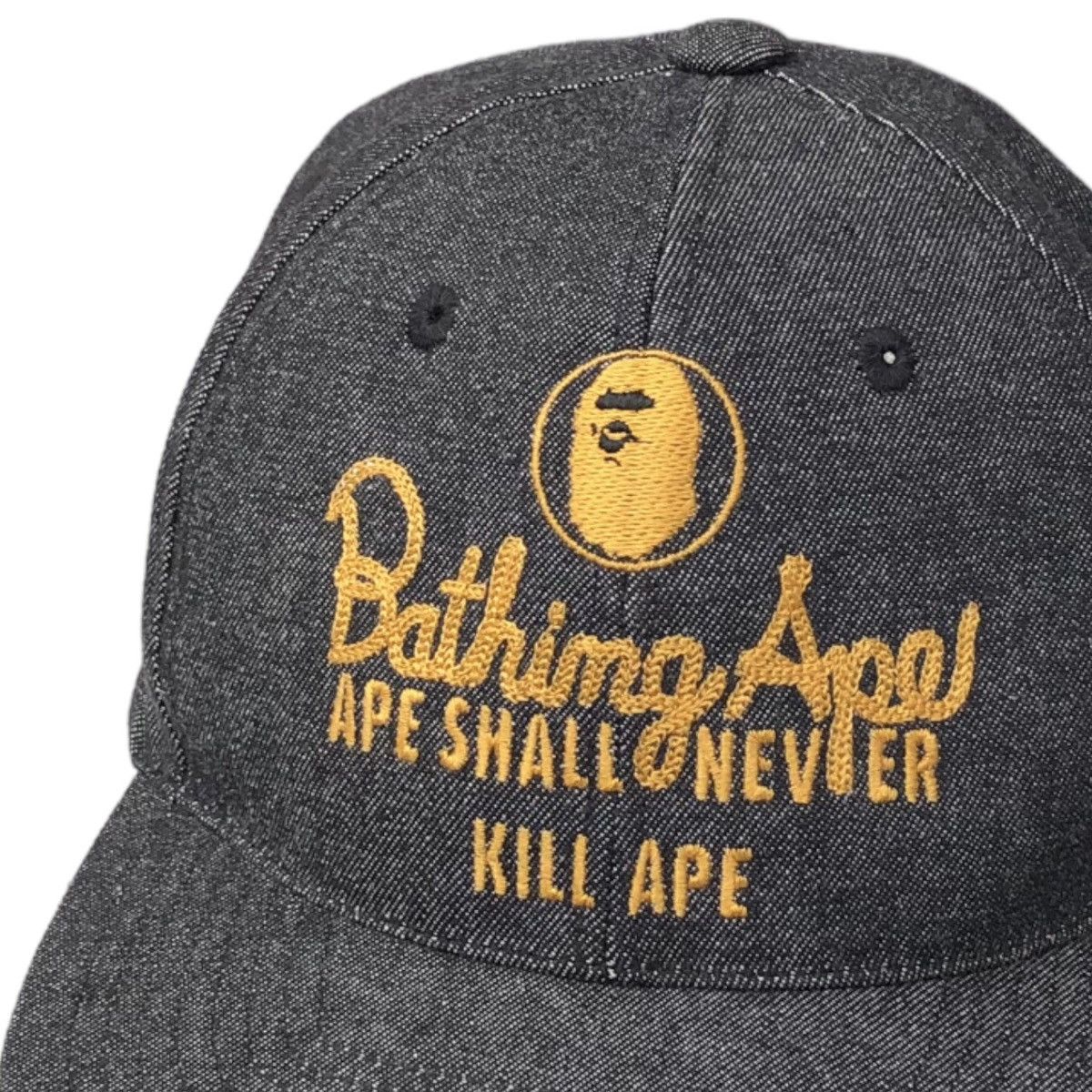 Bape Champion Logo Denim Snapback Cap Size ONE SIZE - 7 Thumbnail