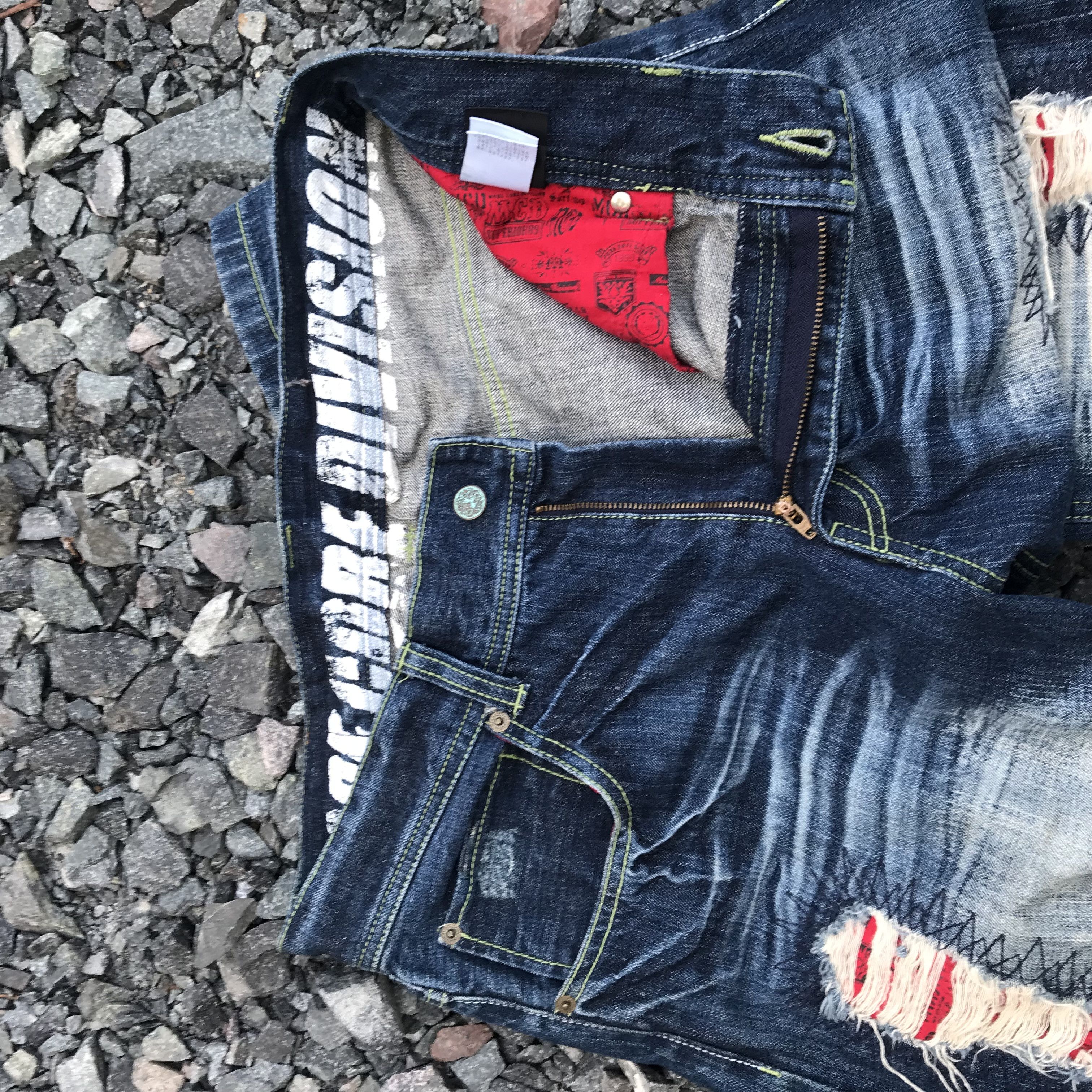 Japanese Brand rare Mcd Core Division distressed jean herringbone wash w34" Size US 34 / EU 50 - 13 Thumbnail