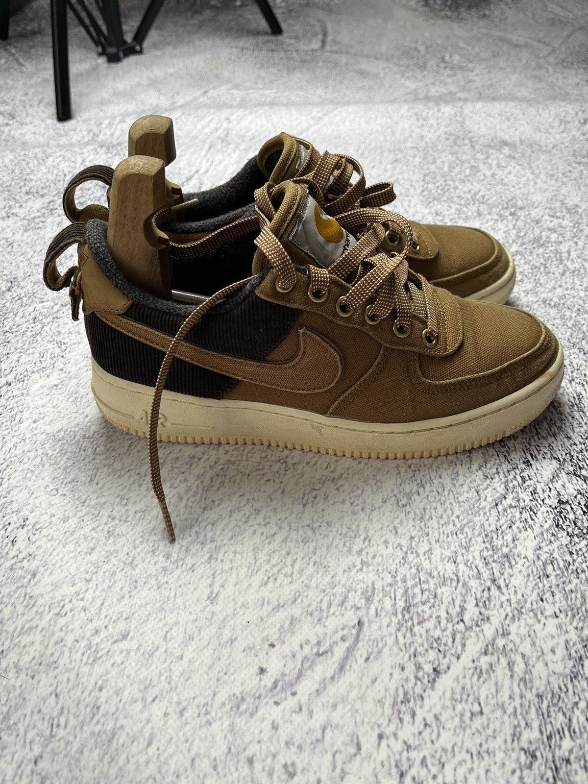 Nike Carhartt x Nike Air Force 1 07 PRM WIP Ale Brown DS18 Grailed