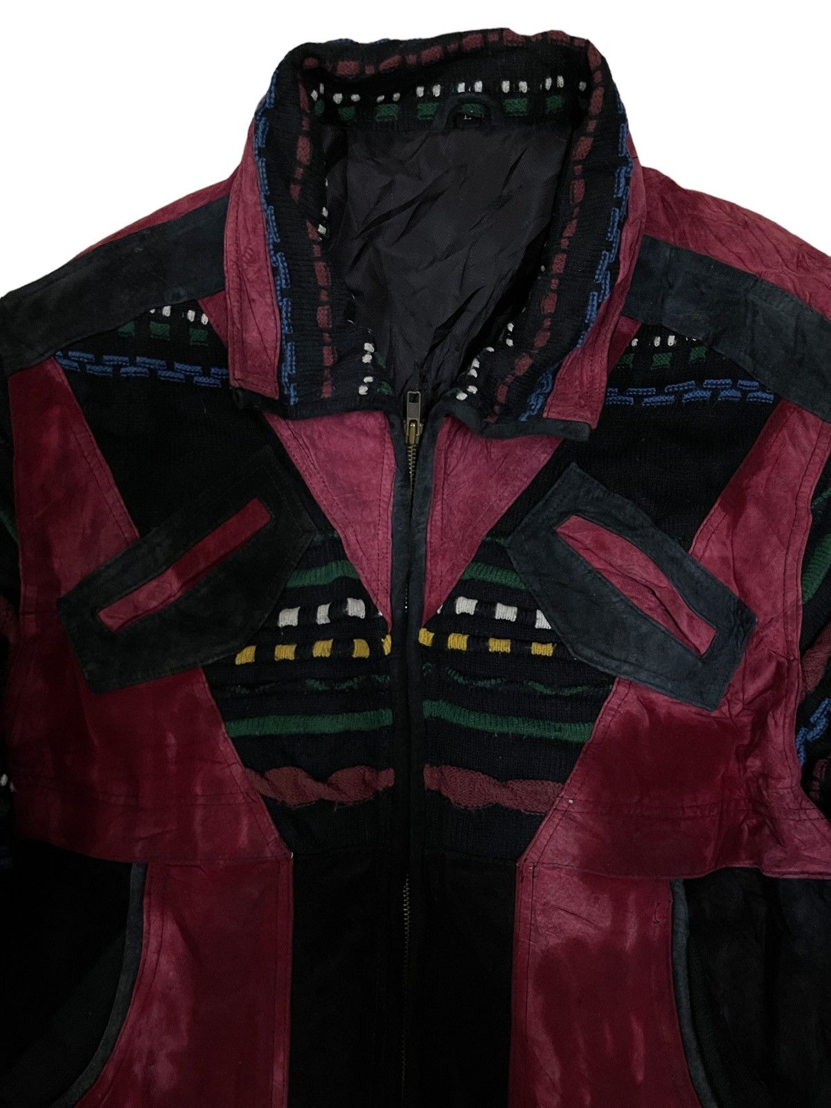 Japanese Brand Vintage Japanese Multicolour Knitted Chore Style Jacket Size US L / EU 52-54 / 3 - 5 Thumbnail