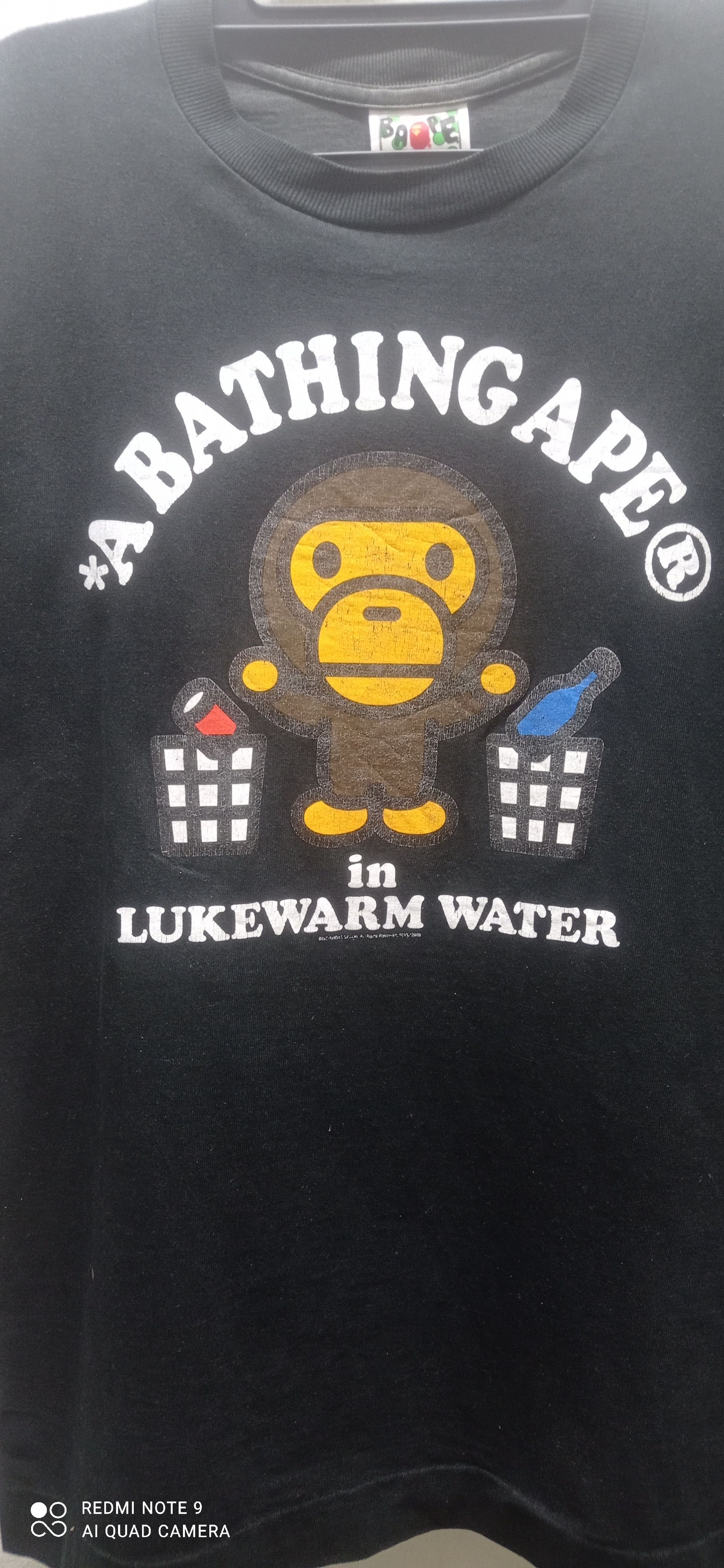 Bape A Bathing Ape In Lukewarn Water Tee Size US S / EU 44-46 / 1 - 7 Thumbnail