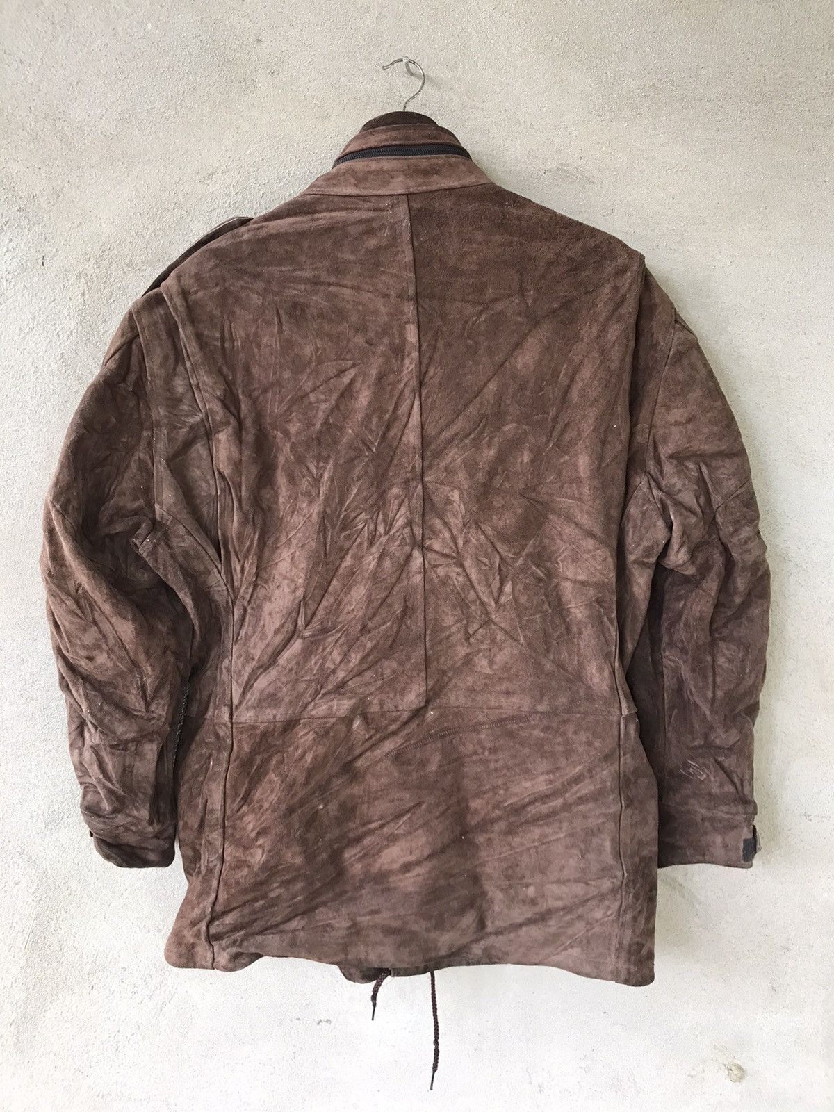 Vintage RARE VINTAGE 80s MILITARY LEATHER JACKET Size US M / EU 48-50 / 2 - 5 Thumbnail