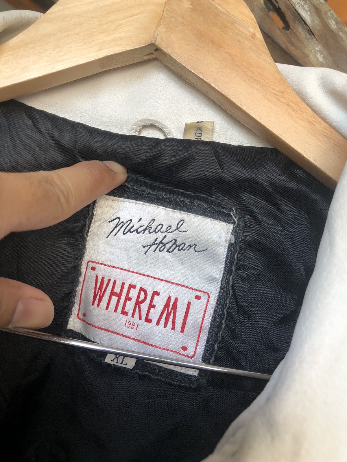 Michael Hoban Rare❗️Vintage Michael Hoban USA Flag Leather Bomber Jackets Size US XL / EU 56 / 4 - 17 Thumbnail
