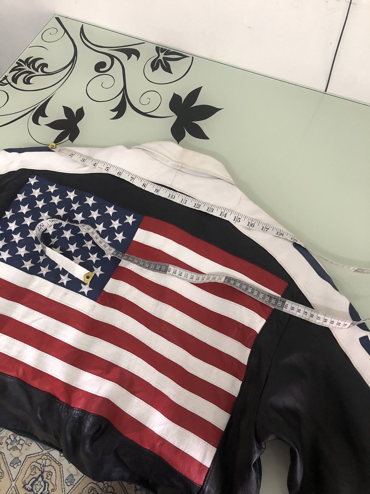 Michael Hoban Rare❗️Vintage Michael Hoban USA Flag Leather Bomber Jackets Size US XL / EU 56 / 4 - 23 Thumbnail