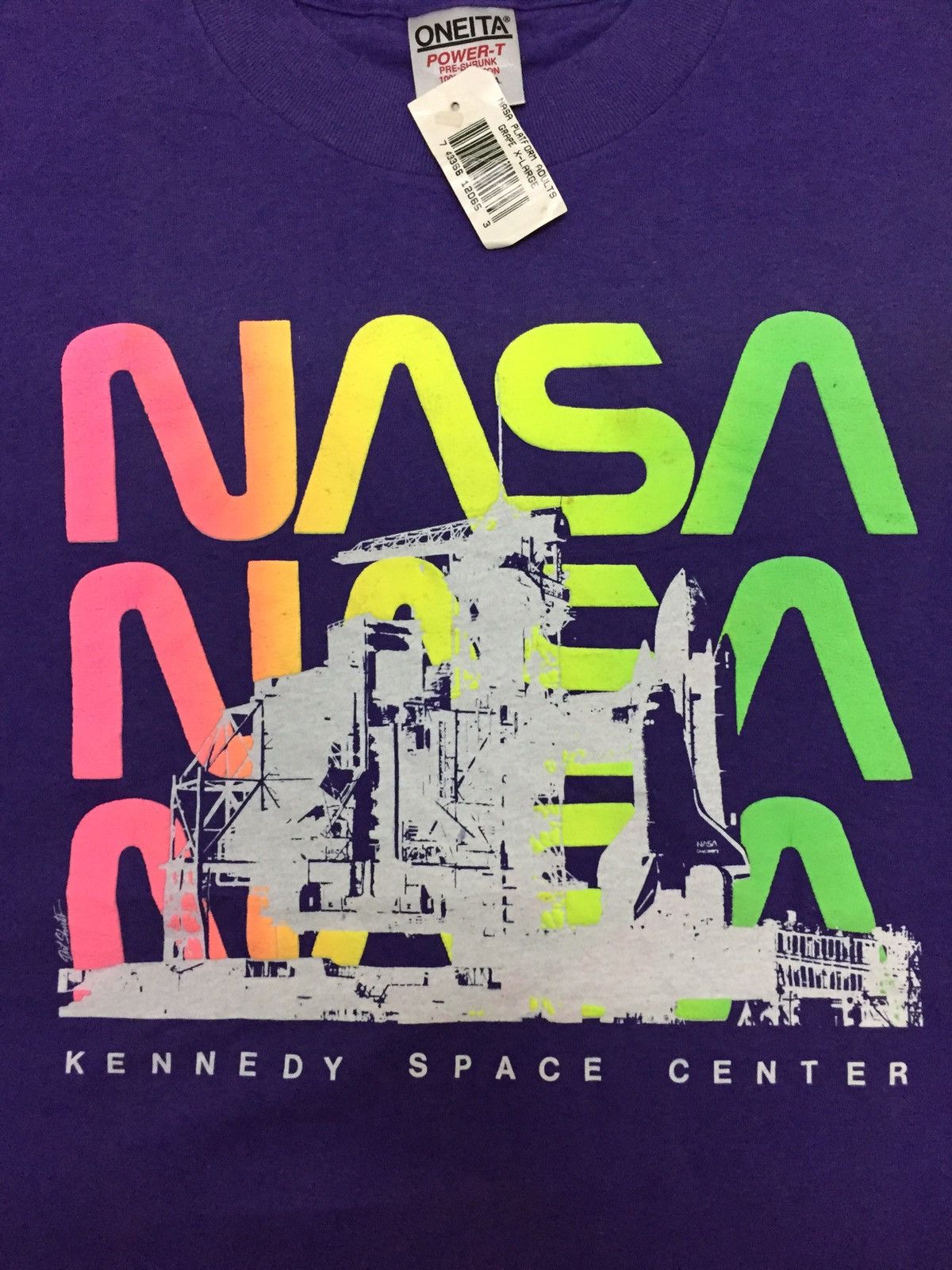 NASA × Vintage 🔥SALE🔥Vintage Oneita NASA Rainbow Spell-out Size US XL / EU 56 / 4 - 2 Thumbnail
