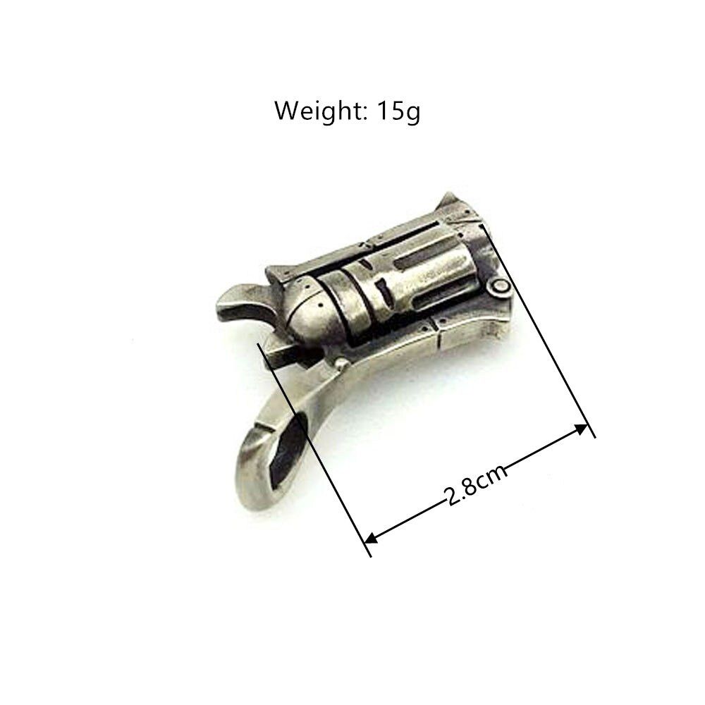 Other Mini Revolver Key Ring Pendant Charms EDC Keychain Size ONE SIZE - 3 Thumbnail