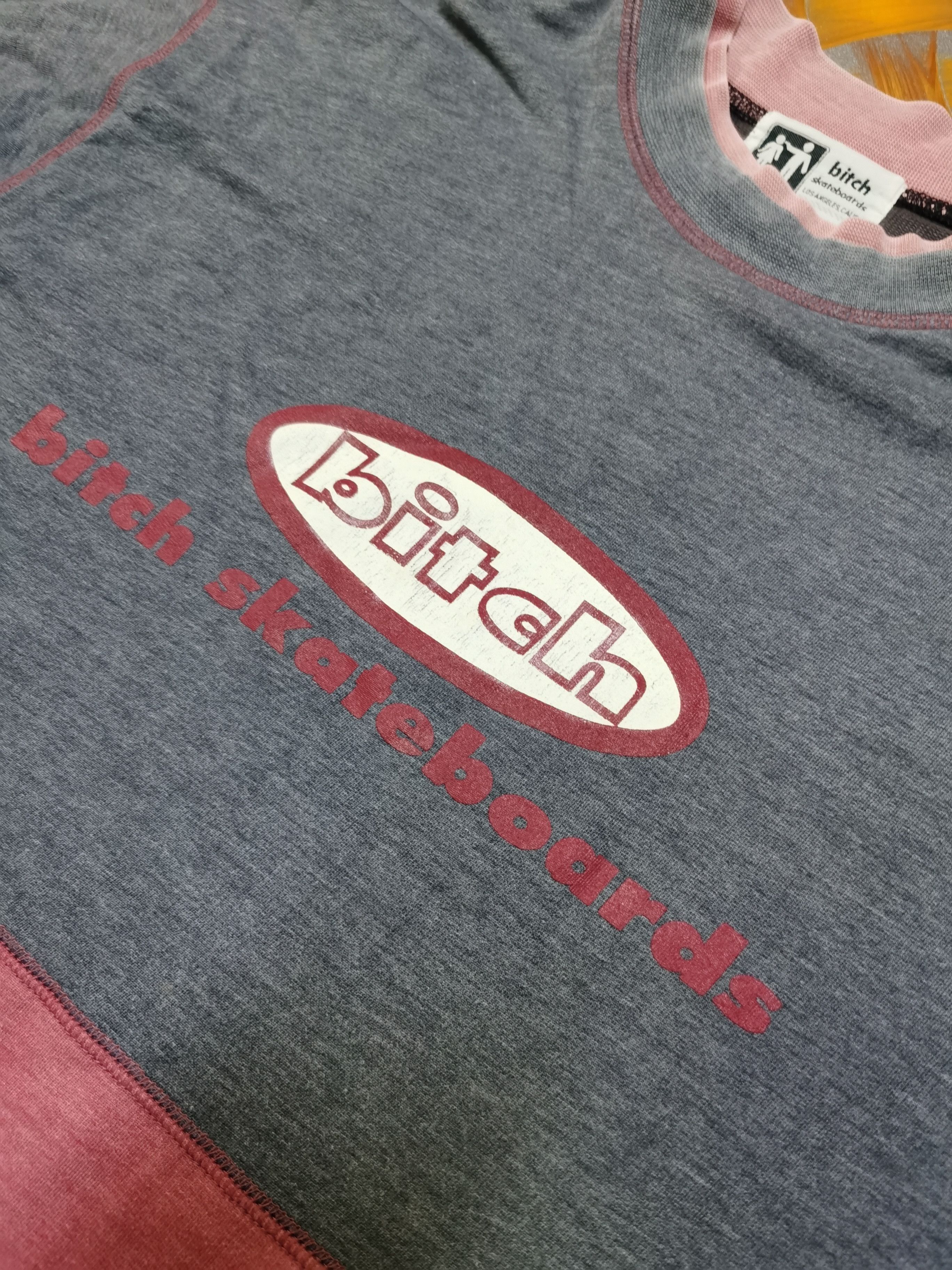 Girl Skateboards × Shorty's Skateboards × Vintage Vintage BITCH skateboards Stripe T-shirt Size US L / EU 52-54 / 3 - 2 Thumbnail