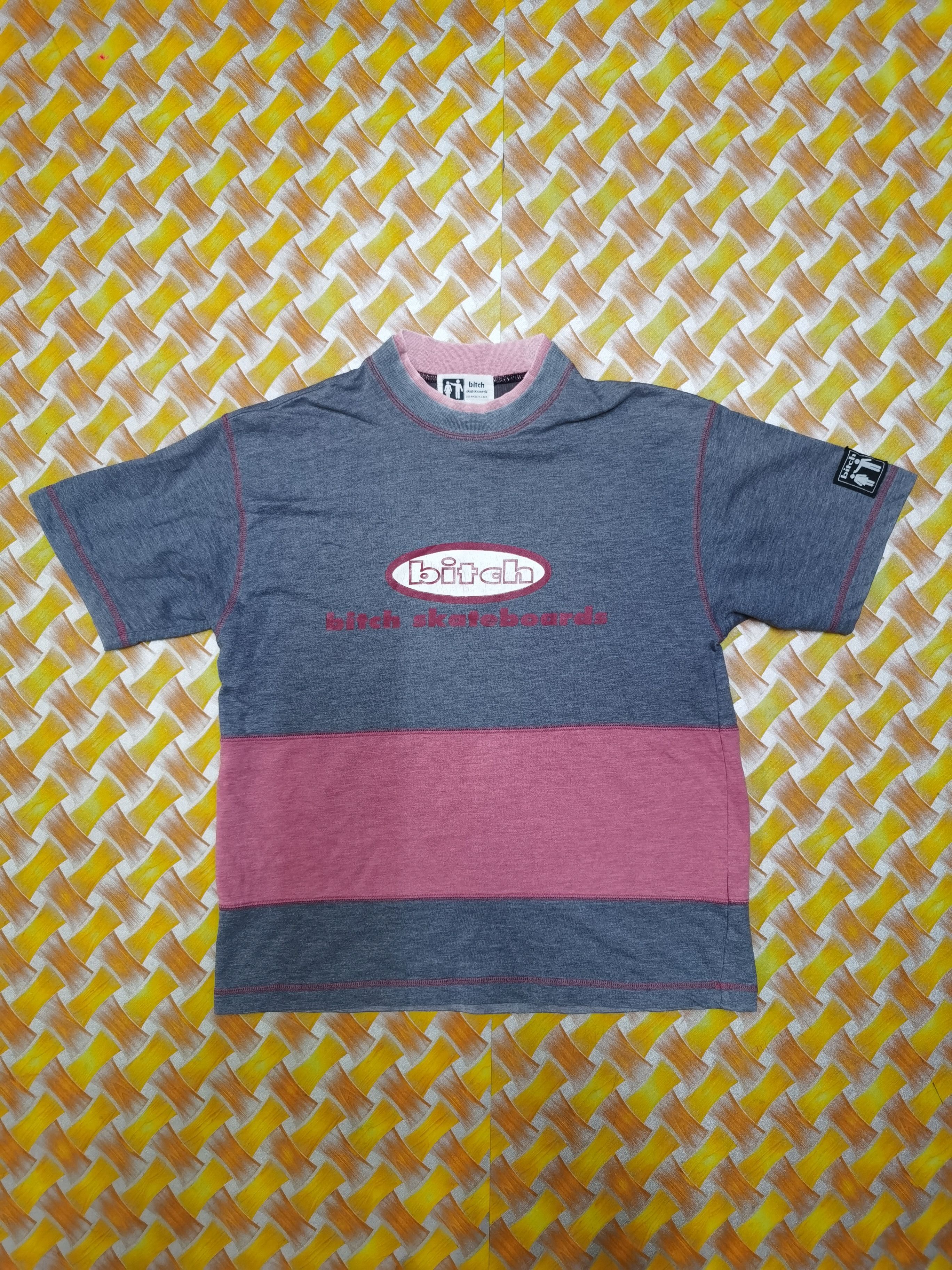 Girl Skateboards × Shorty's Skateboards × Vintage Vintage BITCH skateboards Stripe T-shirt Size US L / EU 52-54 / 3 - 1 Thumbnail