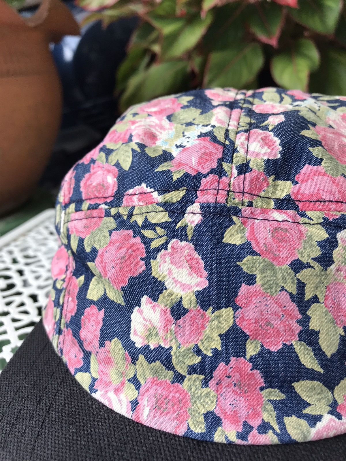 Japanese Brand 5-PANEL ROSES OVERPRINTED CAP HAT BY DONG JIN Size ONE SIZE - 3 Thumbnail