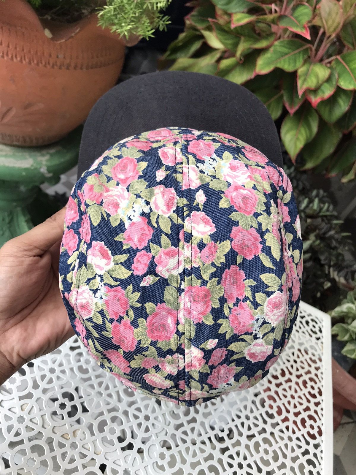 Japanese Brand 5-PANEL ROSES OVERPRINTED CAP HAT BY DONG JIN Size ONE SIZE - 6 Thumbnail