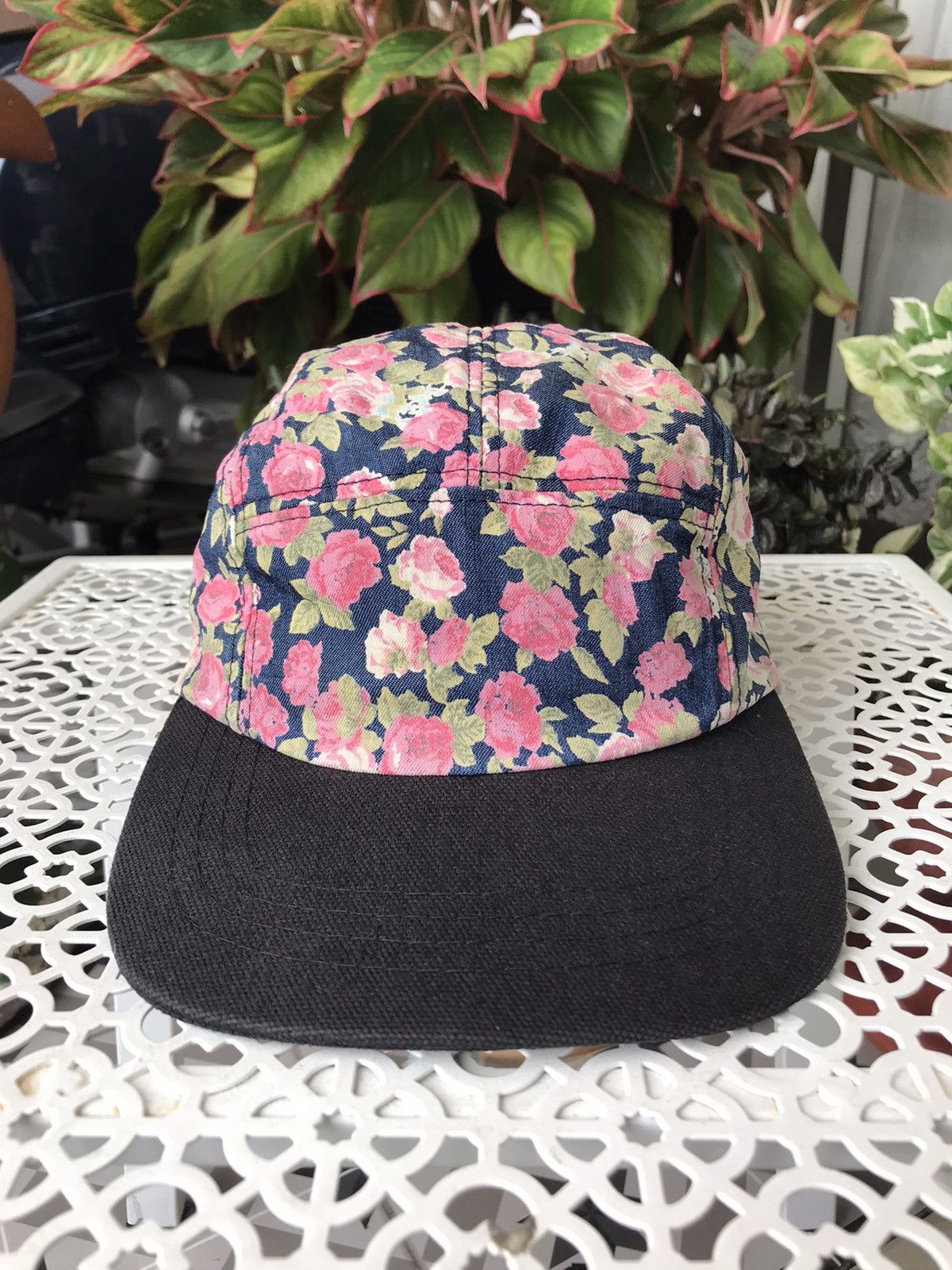 Japanese Brand 5-PANEL ROSES OVERPRINTED CAP HAT BY DONG JIN Size ONE SIZE - 2 Thumbnail