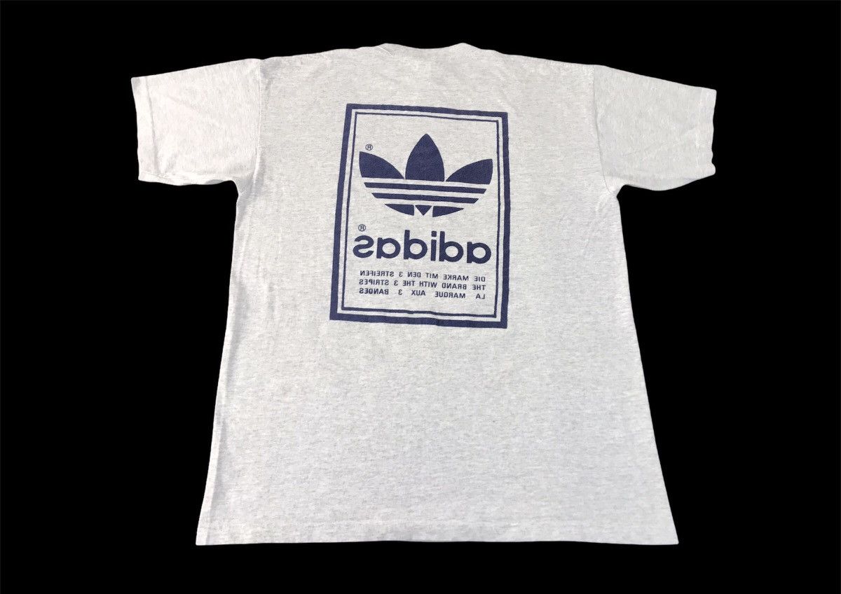 Adidas 90s Adidas Trefoil Big Box Logo Spell Out Mirror Design Size US XL / EU 56 / 4 - 2 Thumbnail