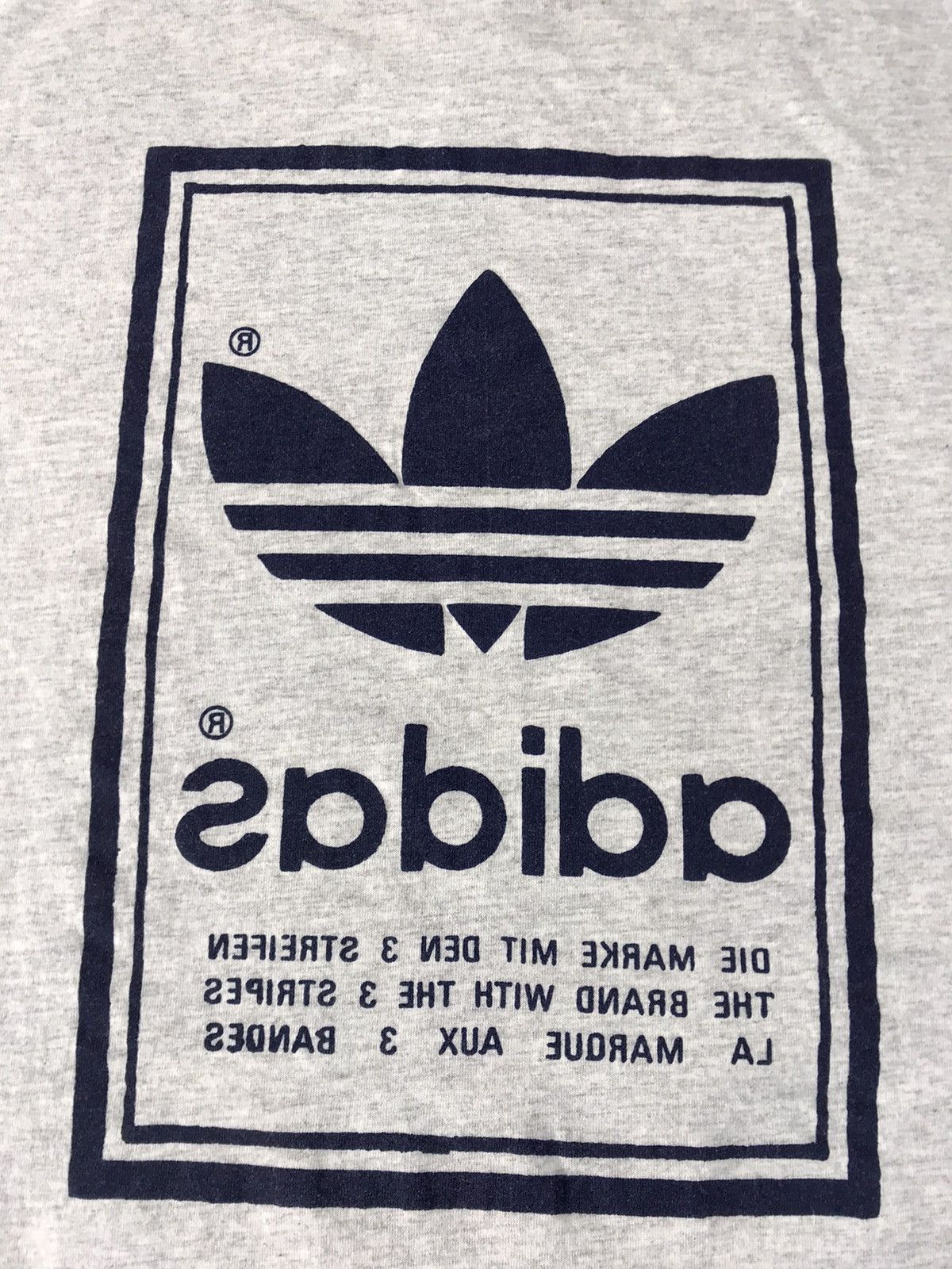 Adidas 90s Adidas Trefoil Big Box Logo Spell Out Mirror Design Size US XL / EU 56 / 4 - 4 Thumbnail
