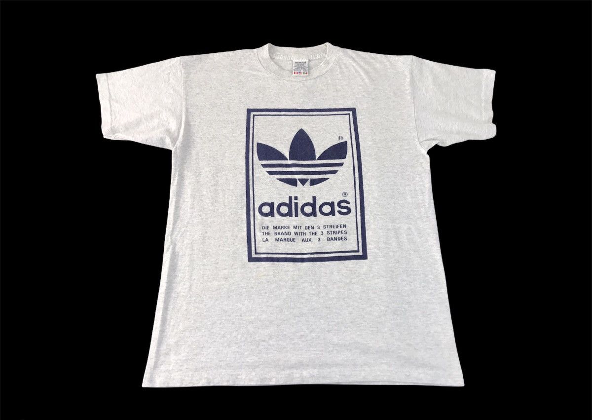 Adidas 90s Adidas Trefoil Big Box Logo Spell Out Mirror Design Size US XL / EU 56 / 4 - 1 Thumbnail