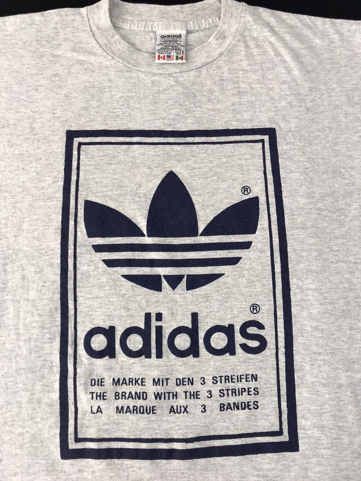 Adidas 90s Adidas Trefoil Big Box Logo Spell Out Mirror Design Size US XL / EU 56 / 4 - 3 Thumbnail