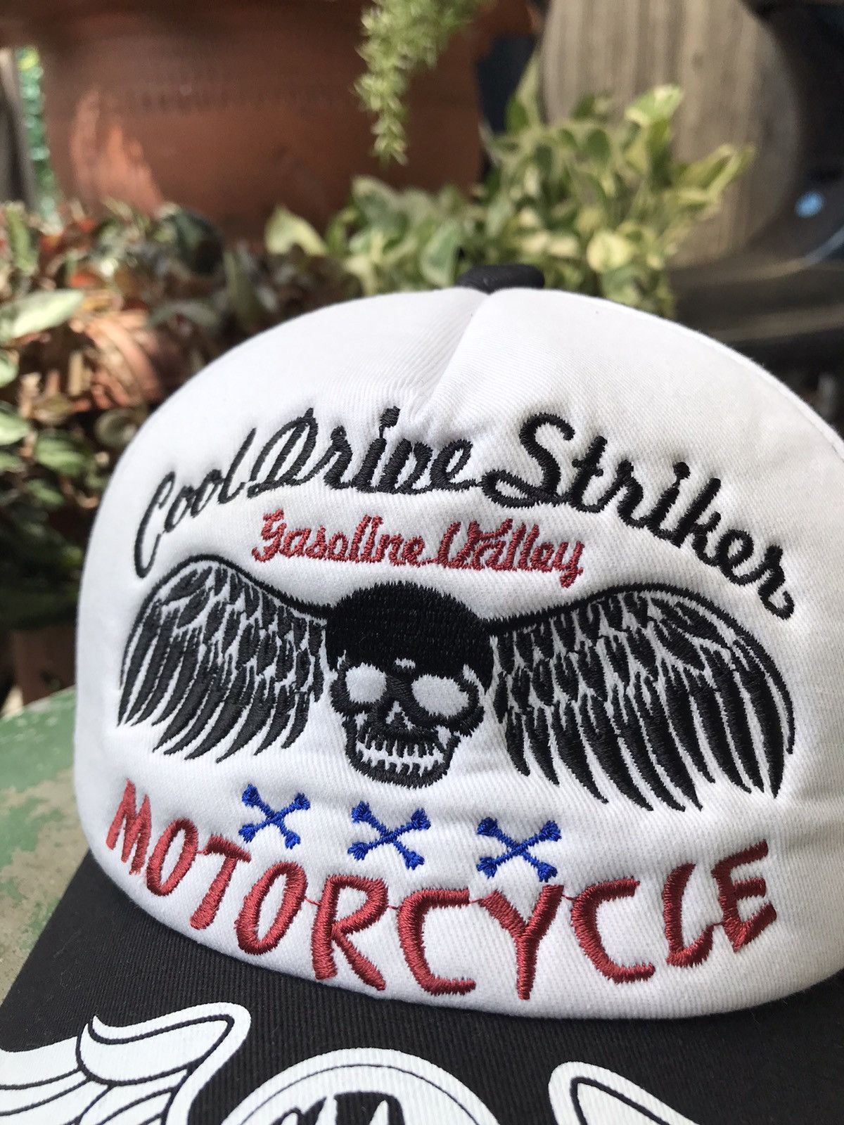 Japanese Brand COOL DRIVE STRIKES SKULL MOTORCYCLE CAP HAT Size ONE SIZE - 2 Thumbnail