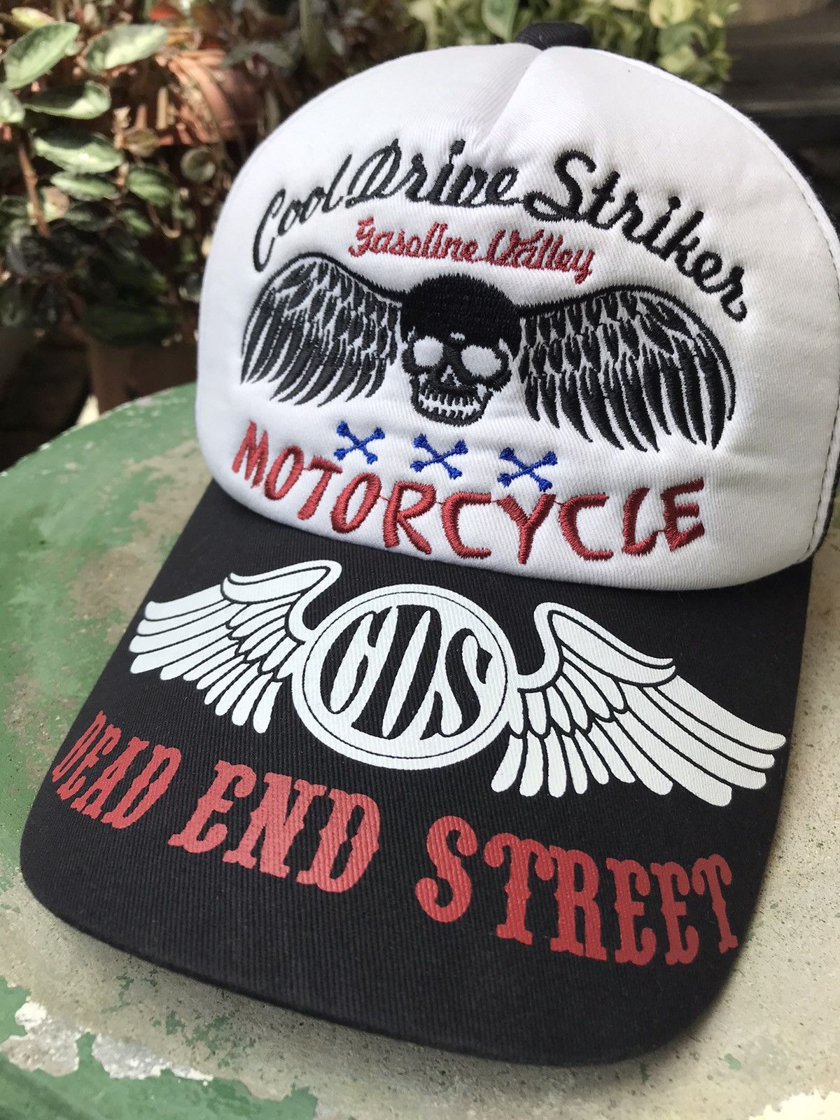 Japanese Brand COOL DRIVE STRIKES SKULL MOTORCYCLE CAP HAT Size ONE SIZE - 4 Thumbnail