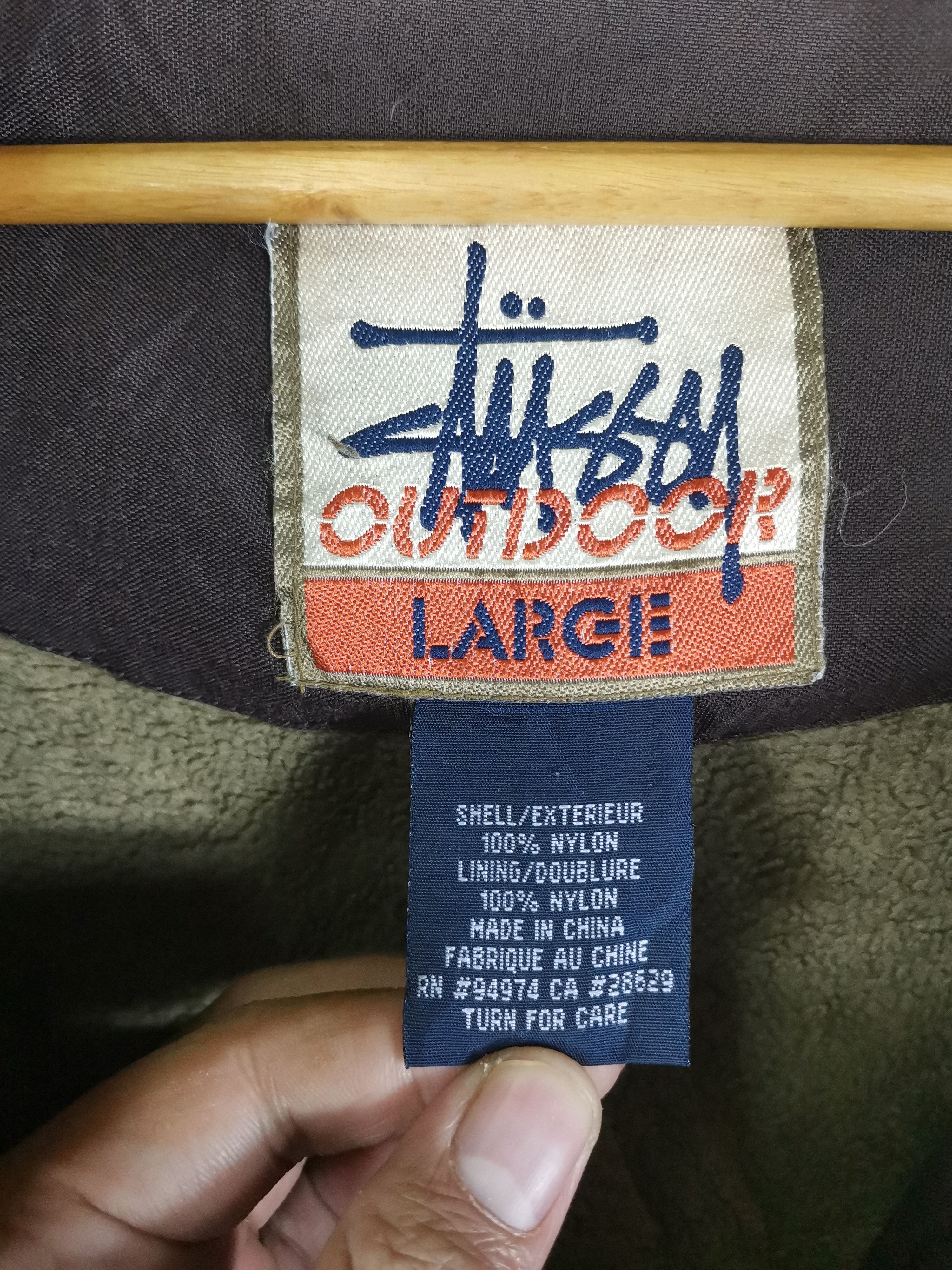 Stussy Vintage 90s Stussy Outdoor Jacket Brown Size US L / EU 52-54 / 3 - 8 Thumbnail