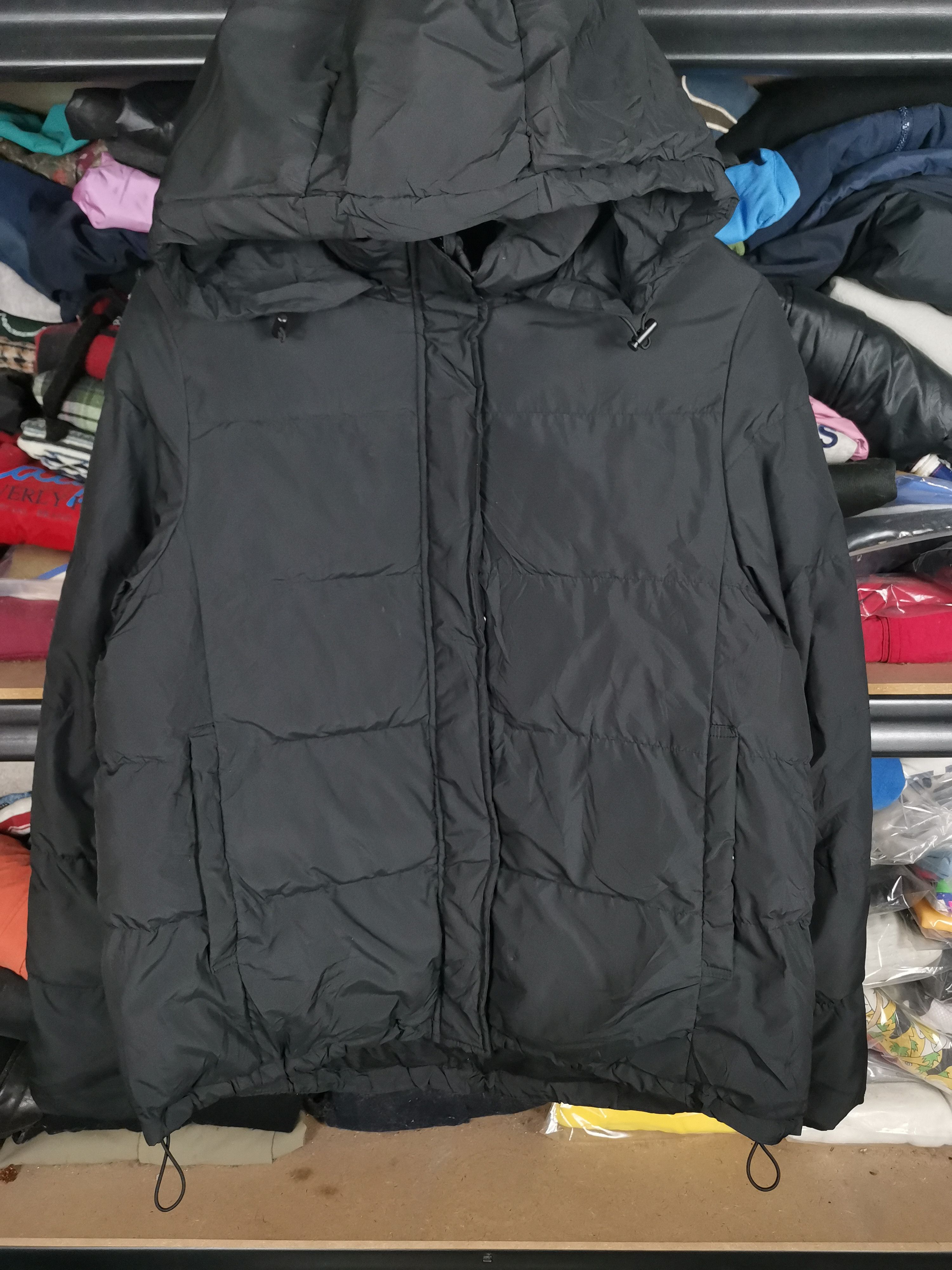 image of Archival Clothing x Uniqlo Gu By Uniqlo Puffer Jacket in Black, Men's (Size Large)
