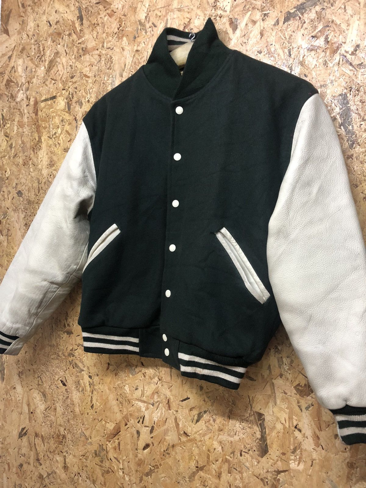 Vintage University Shop Wool Leather Varsity Jacket Size US M / EU 48-50 / 2 - 2 Thumbnail