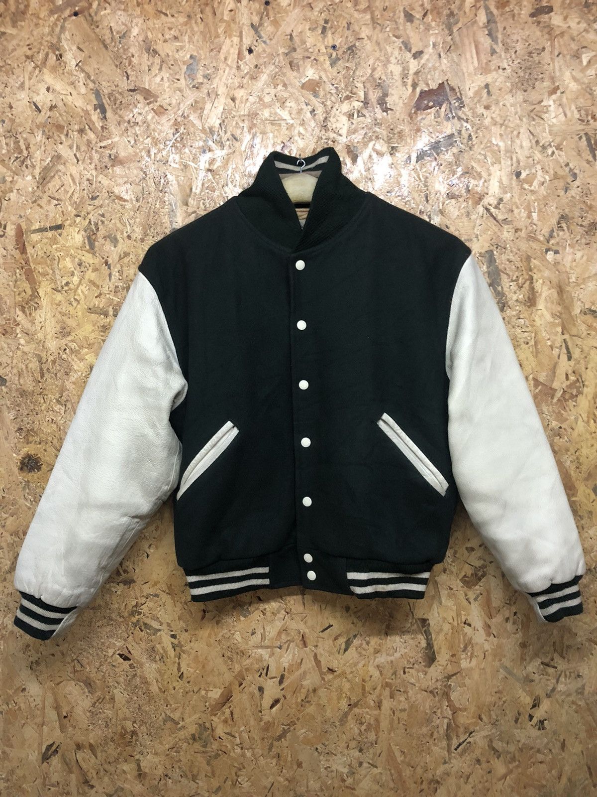 Vintage University Shop Wool Leather Varsity Jacket Size US M / EU 48-50 / 2 - 1 Thumbnail