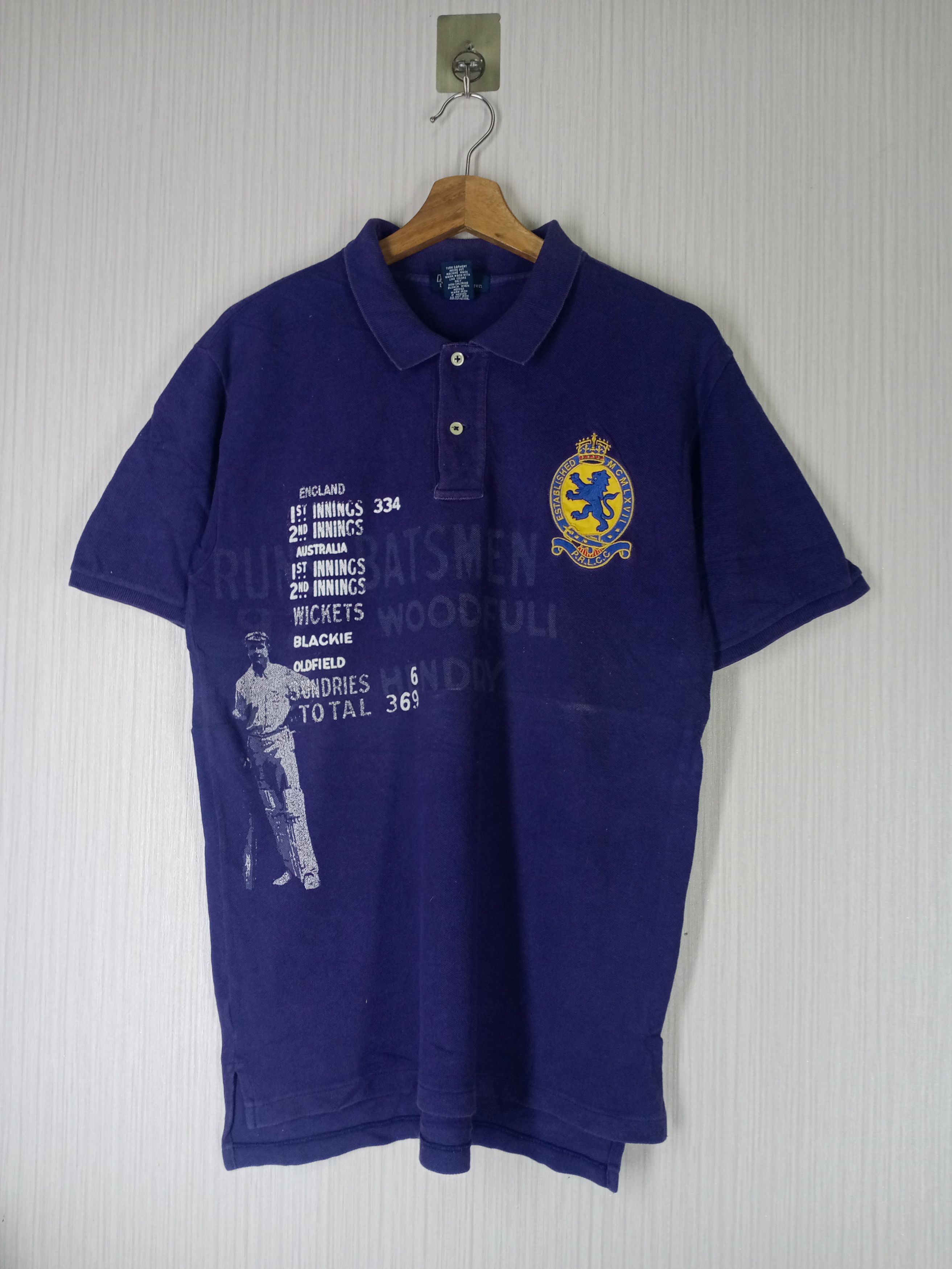 Polo Ralph Lauren Rare Vintage Polo Ralph Lauren England Cricket Polo Shirt Size US M / EU 48-50 / 2 - 1 Thumbnail