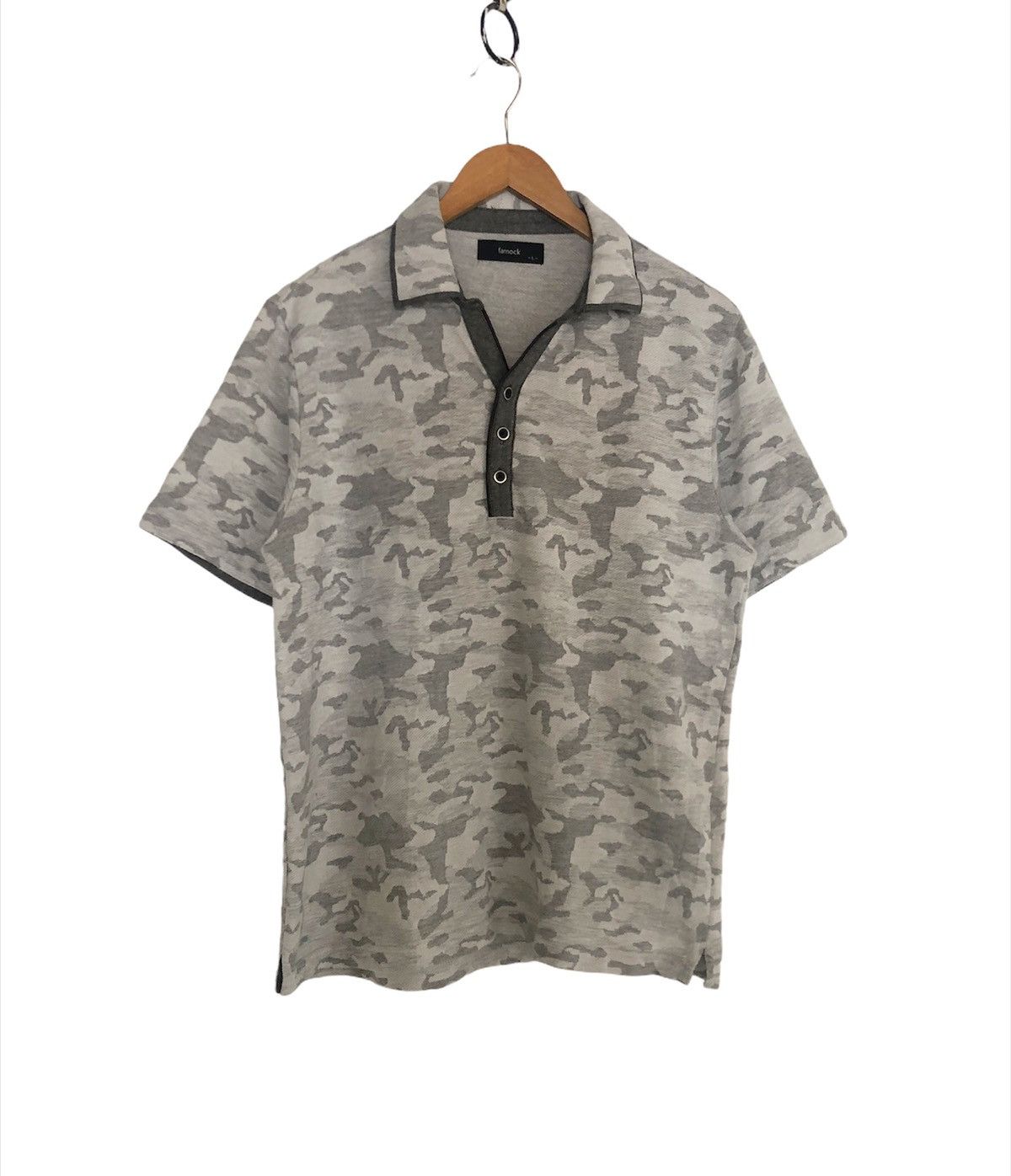 image of Famock Camo Style Polos Shirt in Grey, Men's (Size Medium)