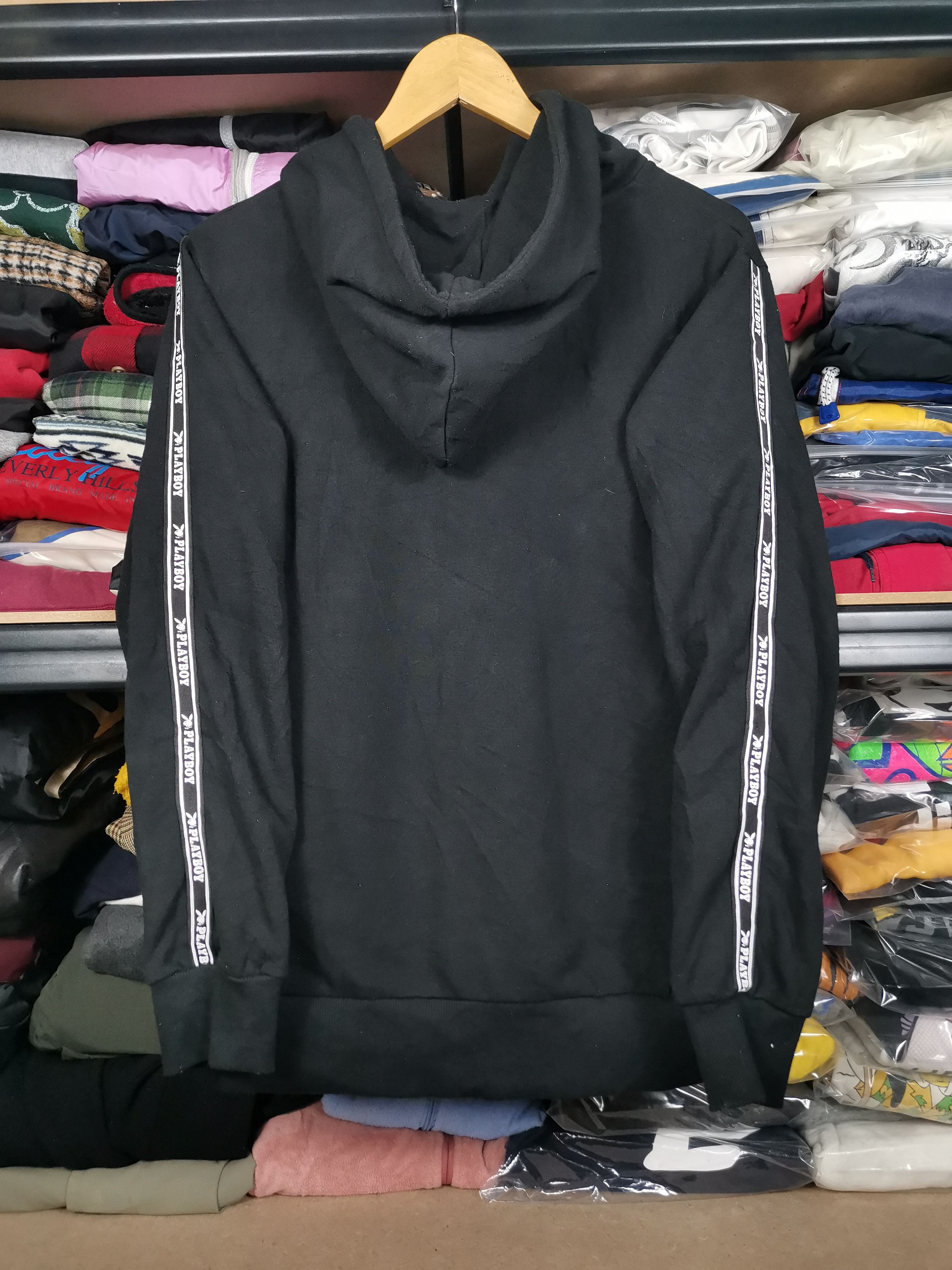 Playboy Vintage Playboy Center Side Tape Pullover Hoodie Size US L / EU 52-54 / 3 - 3 Thumbnail