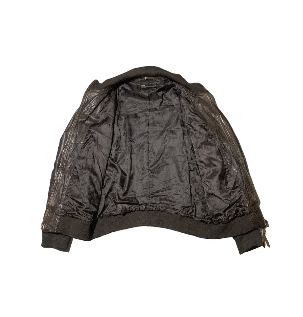 Leather Japanese Brand Back Number Sheep Skin Leather Jacket Size US L / EU 52-54 / 3 - 2 Thumbnail