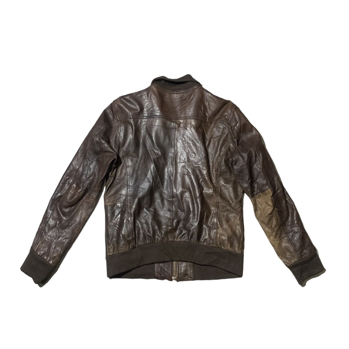 Leather Japanese Brand Back Number Sheep Skin Leather Jacket Size US L / EU 52-54 / 3 - 3 Thumbnail