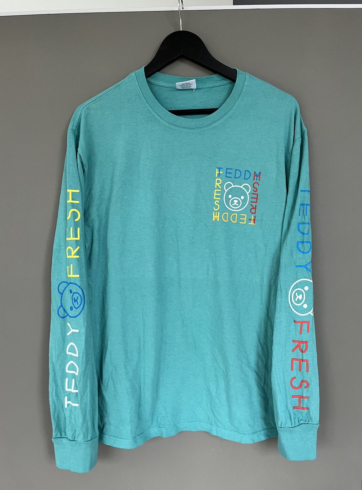 Teddy Fresh Teddy Fresh Bear Turquoise Long Sleeve Size US M / EU 48-50 / 2 - 2 Thumbnail