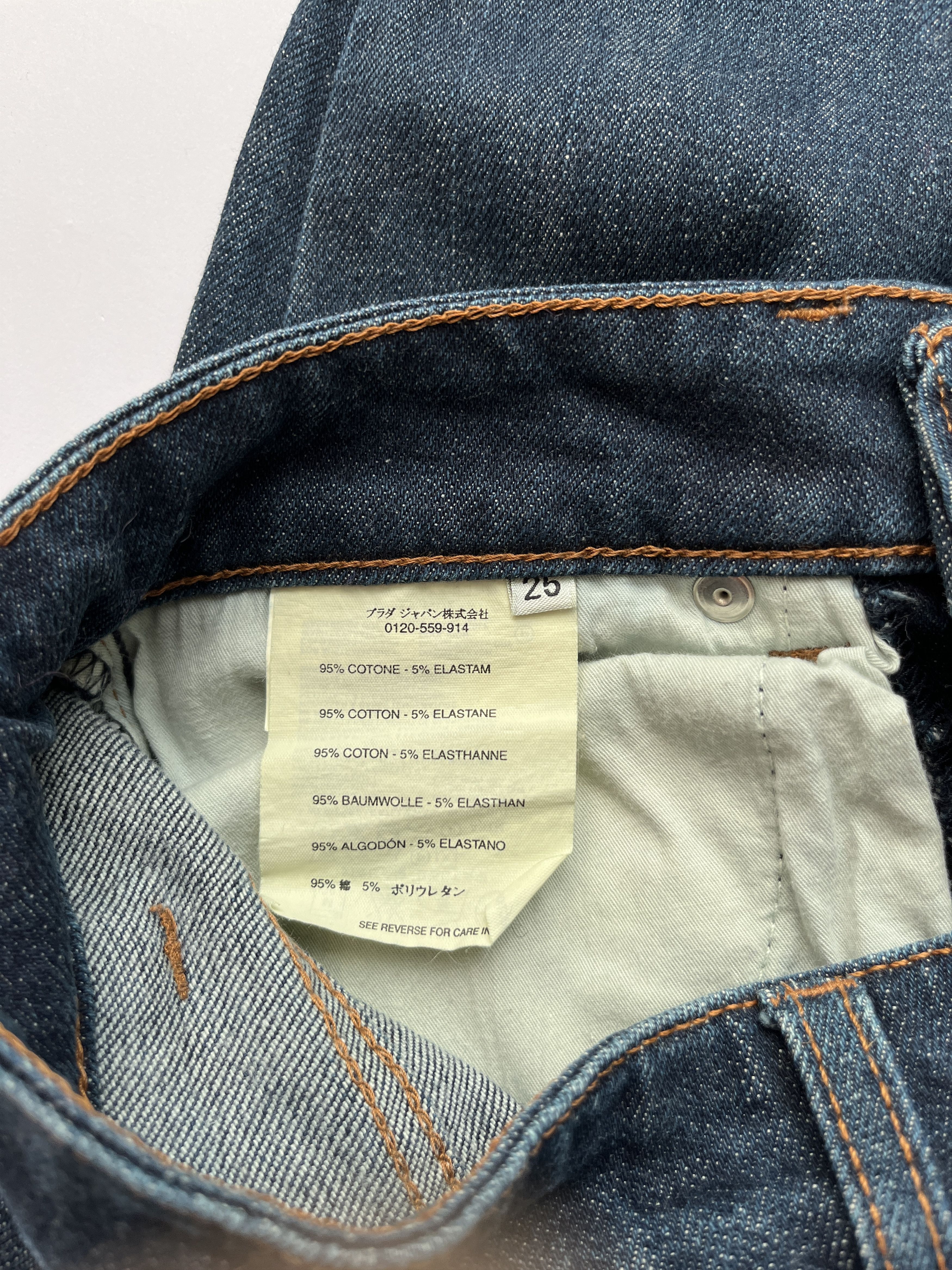 Prada ⚡️QUICK SALE⚡️2001-04 Prada Luna Rossa Denim Jeans Pants Size 25" / US 0 / IT 36 - 4 Thumbnail